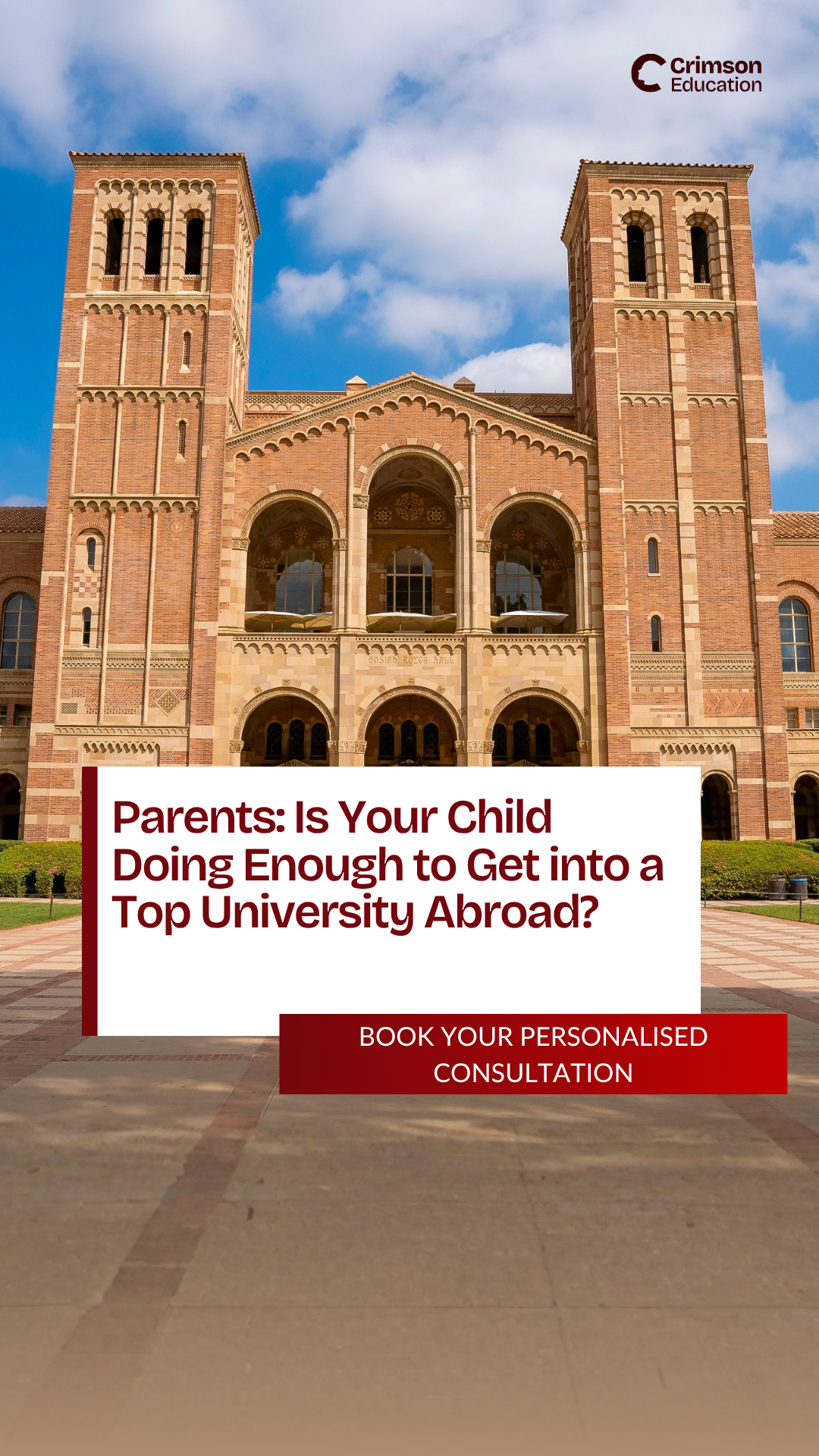 Crimson Education Facebook ad