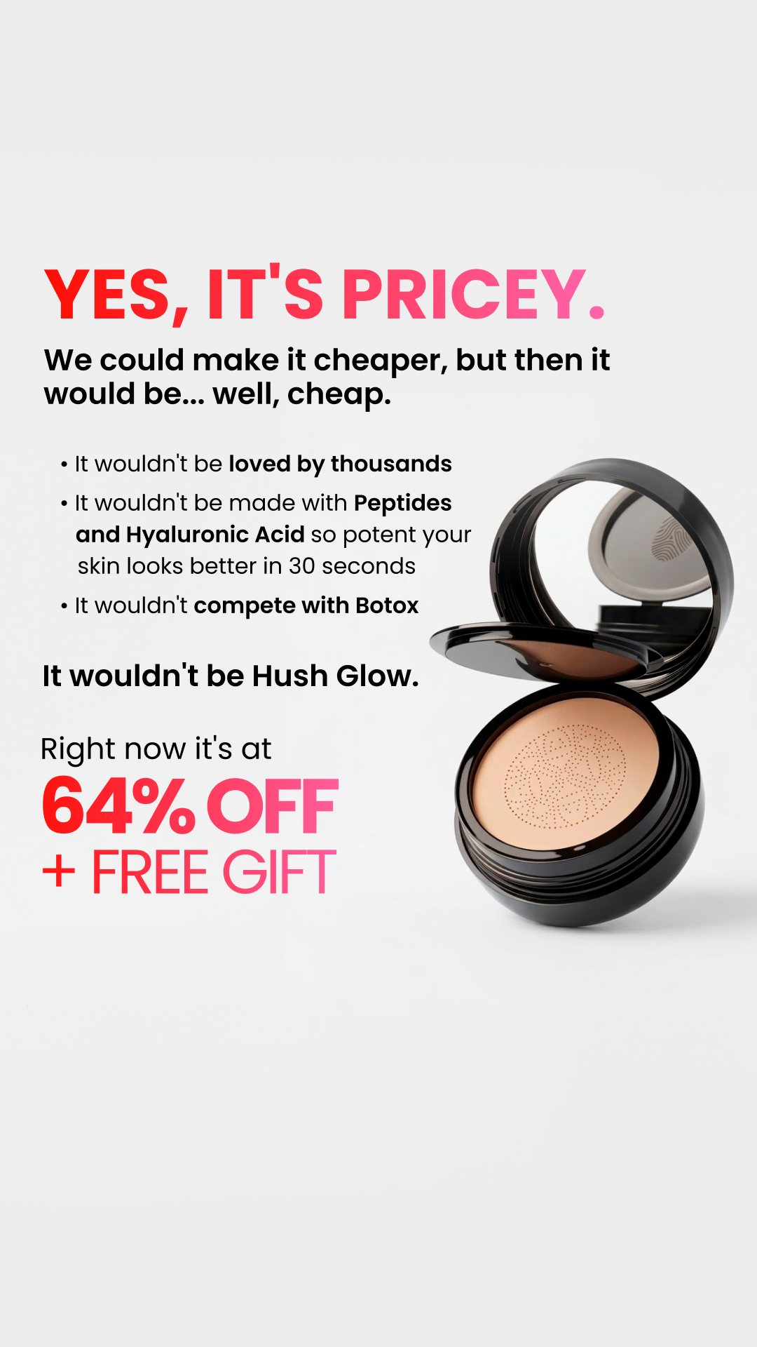 Hush Glow Facebook ad