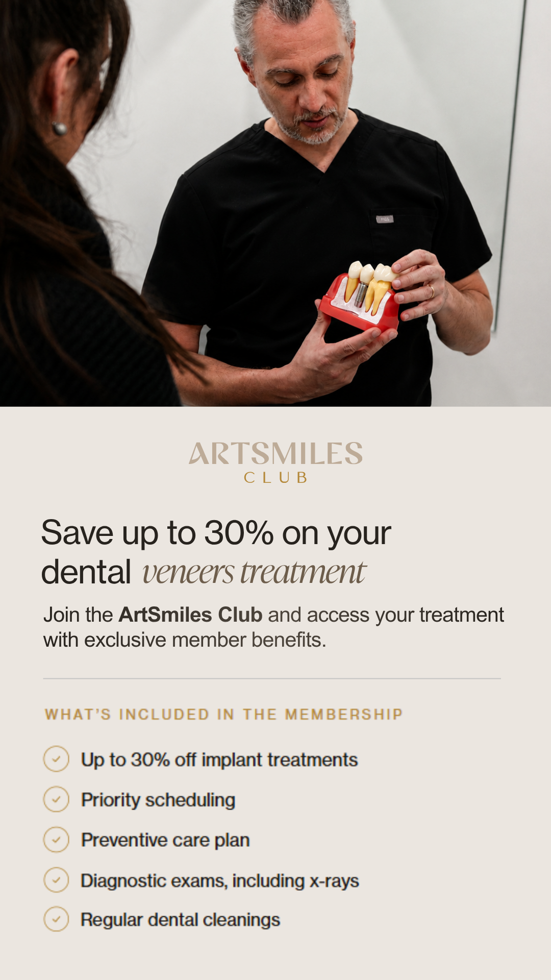 ArtSmiles Facebook ad