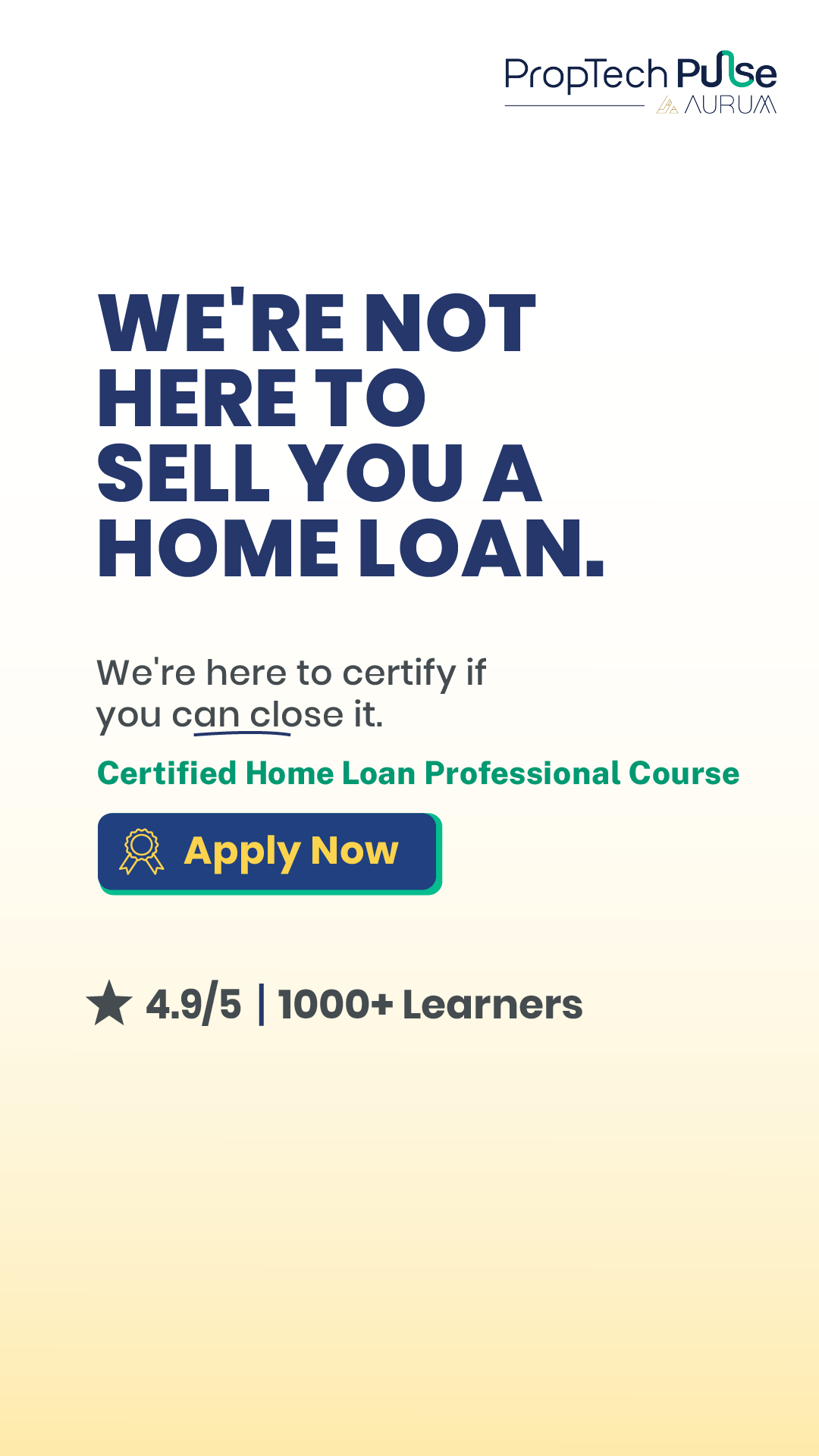 Aurum PropTech Limited Facebook ad: Home Loan Course at ₹149