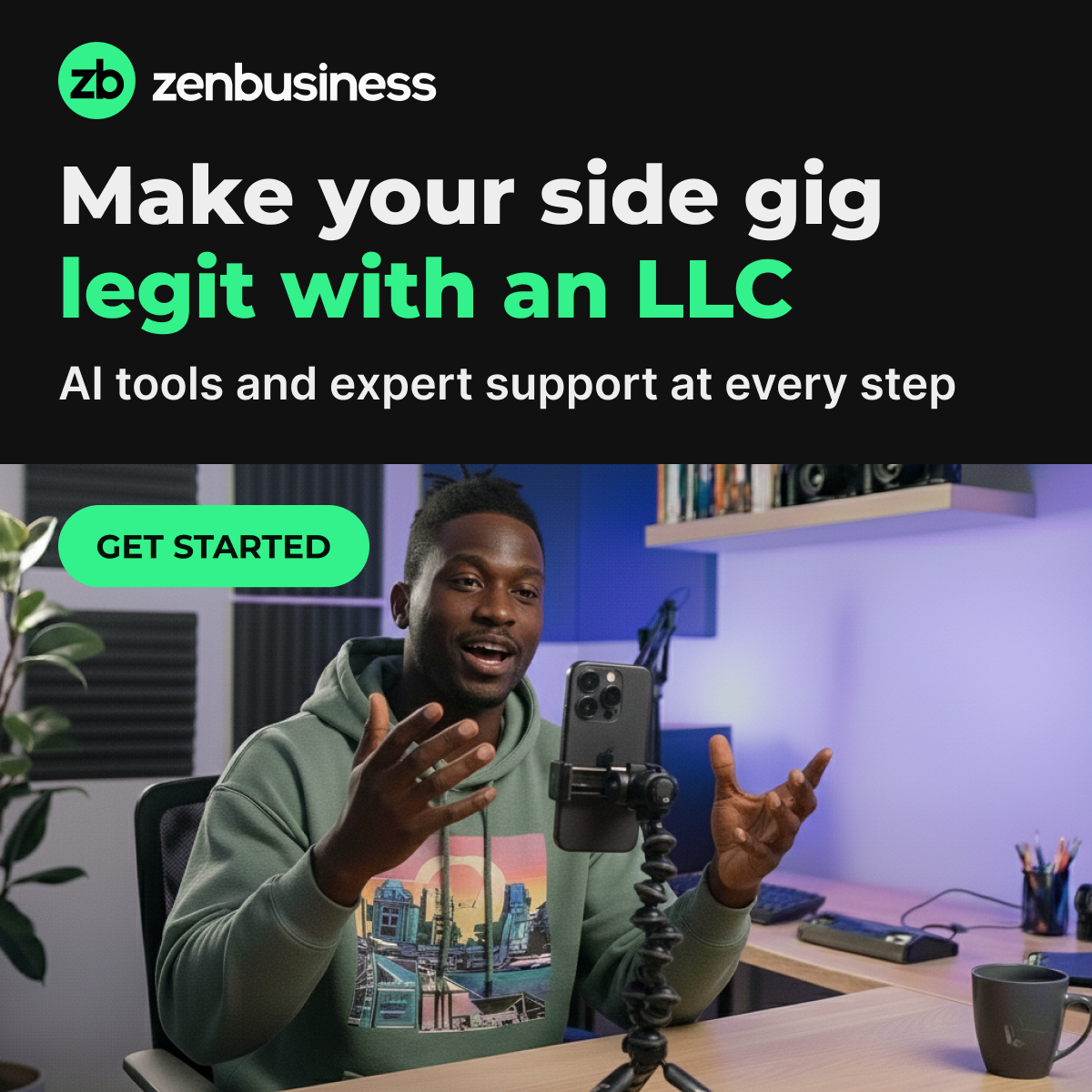 ZenBusiness Facebook ad