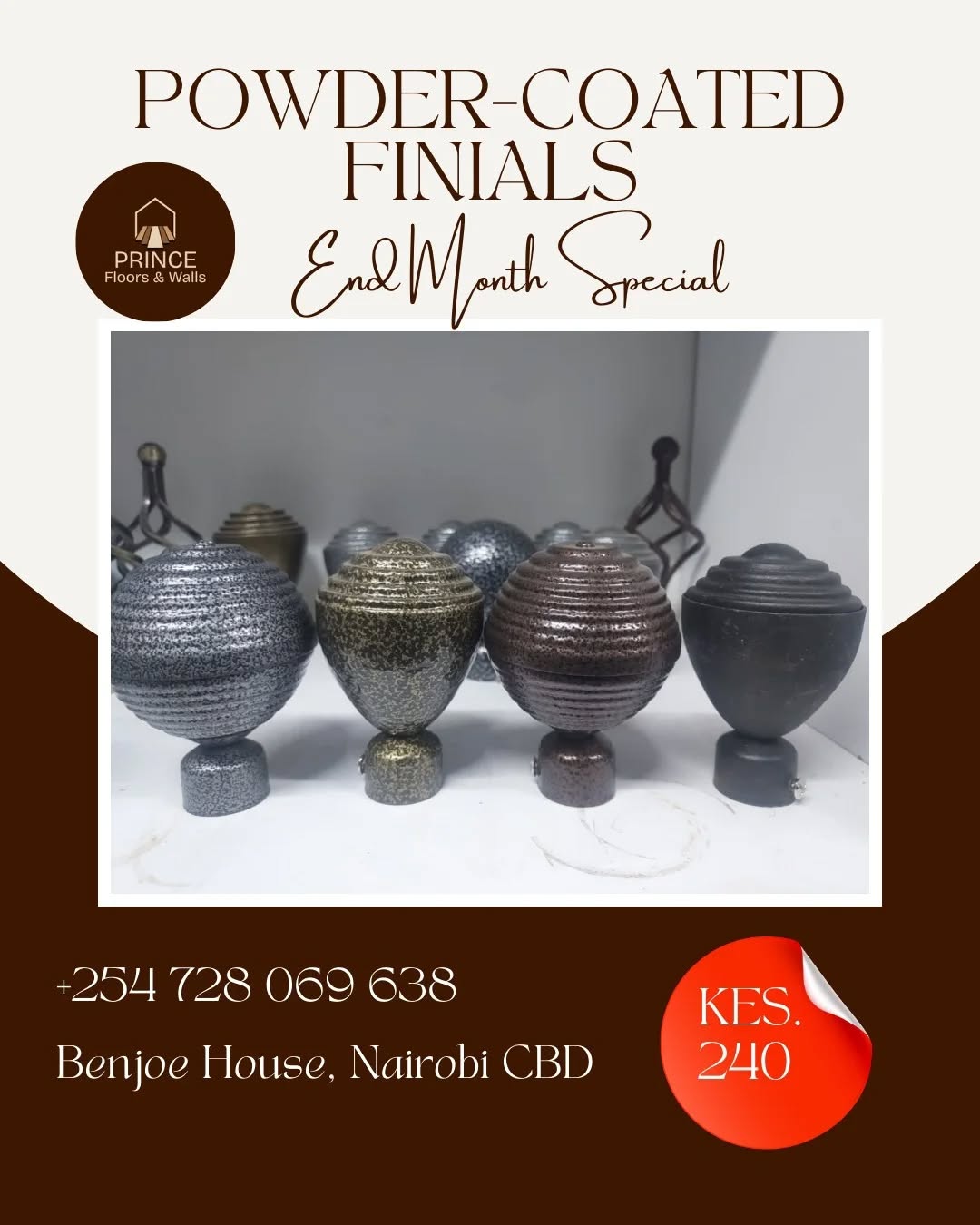 Prince Interiors & Decor Facebook ad: End the month with unbeatable value.
