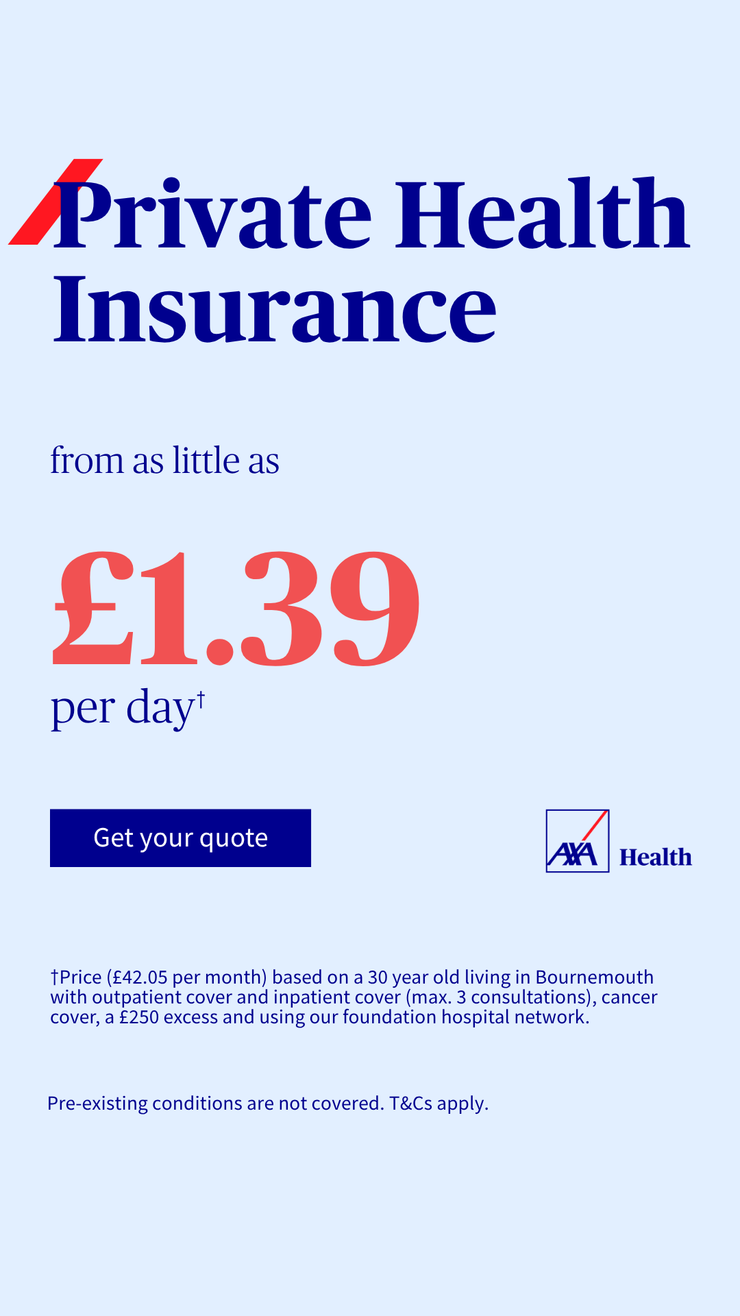 AXA Health Facebook ad