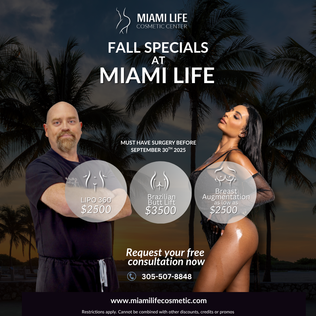 Dr.Miller Miami Life Plastic Surgery Facebook ad: FALL INTO YOUR BEST BODY with Dr.