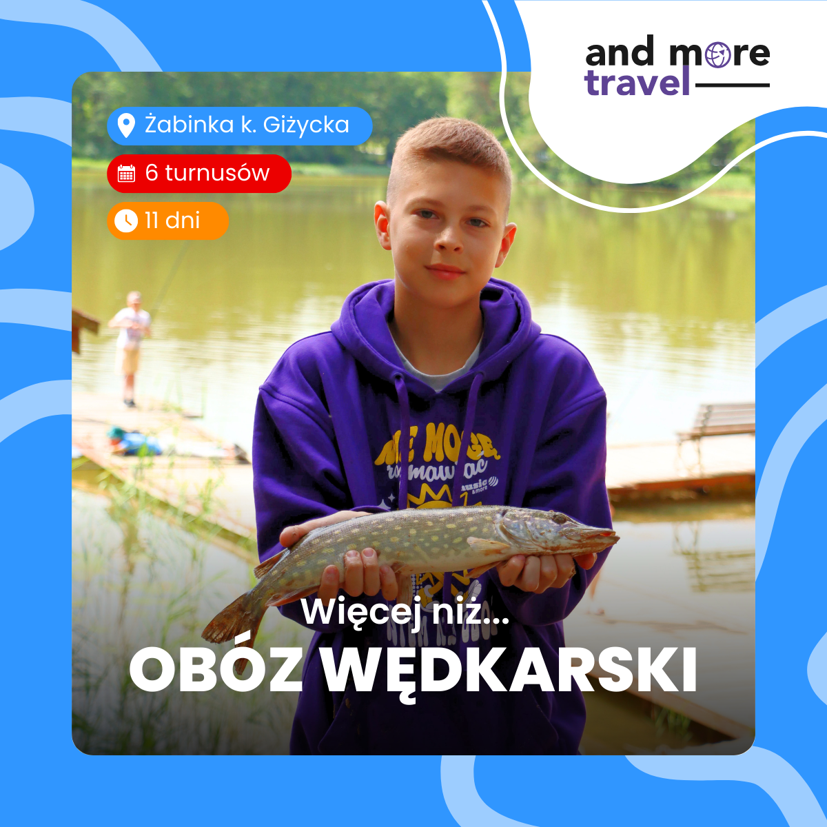 And More travel Facebook ad: Wakacje z wędką zamiast telefonu!