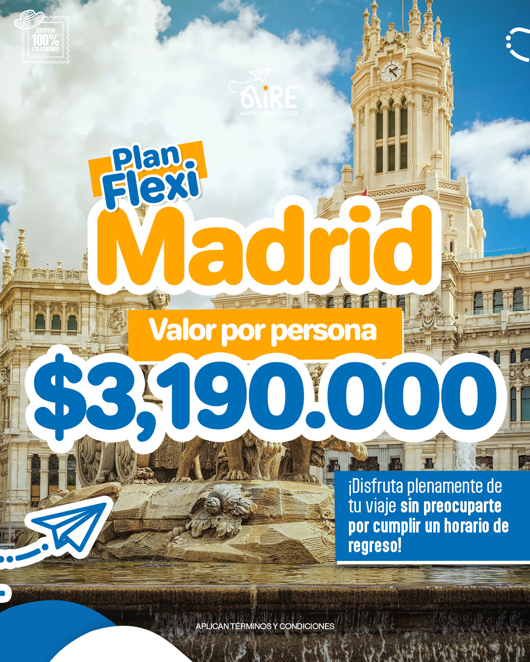 Viajes Aire Facebook ad from Jul 1, 2026