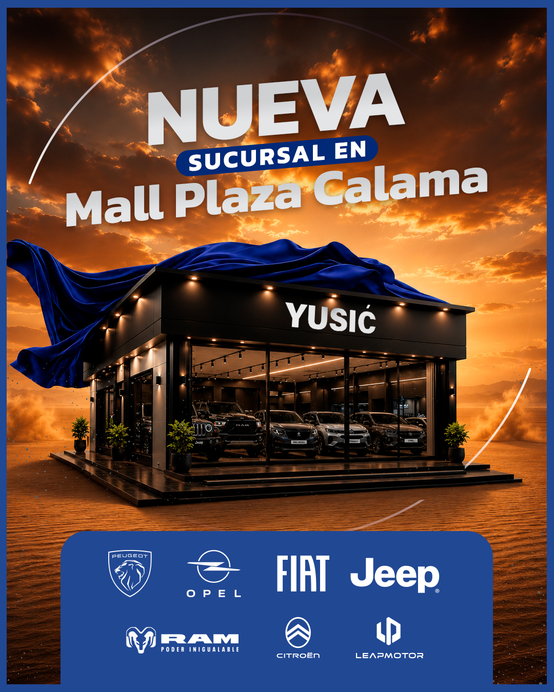 Autos Yusic Facebook ad: ¡CALAMA, EL FUTURO AUTOMOTRIZ YA ESTÁ AQUÍ!