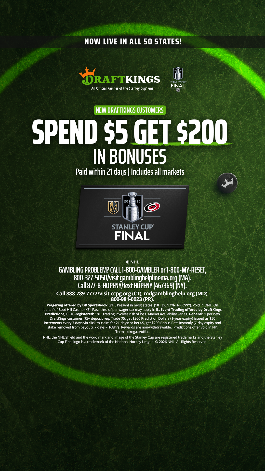 DraftKings Sports Facebook ad
