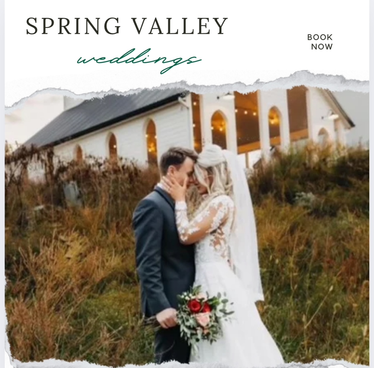 Spring Valley Wedding and Events Facebook ad from Jul 25, 2025
