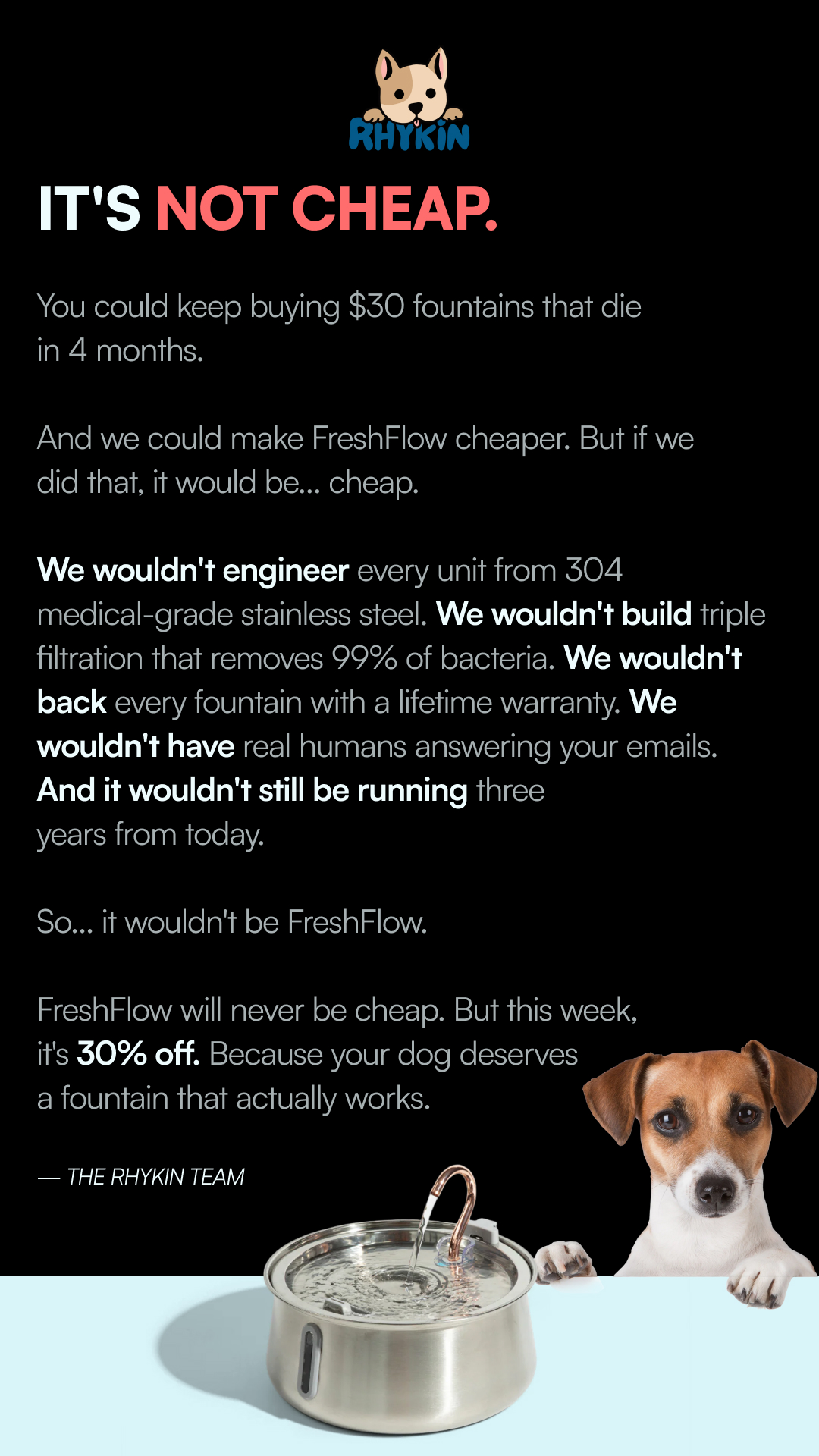 Rhykin Pet Co Facebook ad