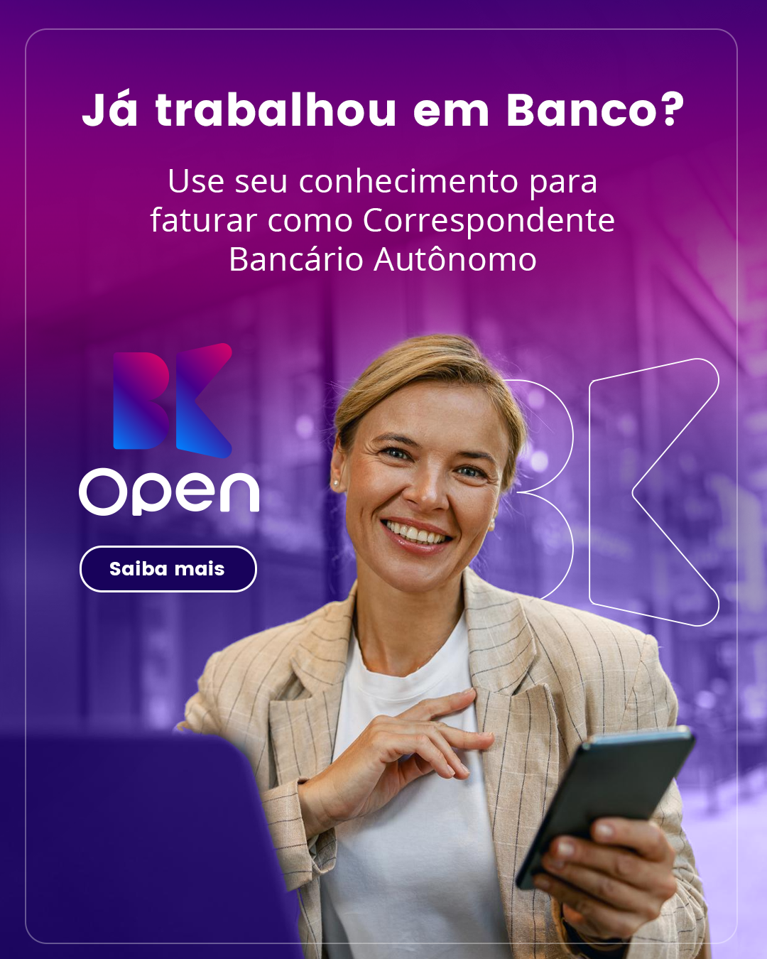 BKOpen Facebook ad: Ganhe comissões reais por cada negócio