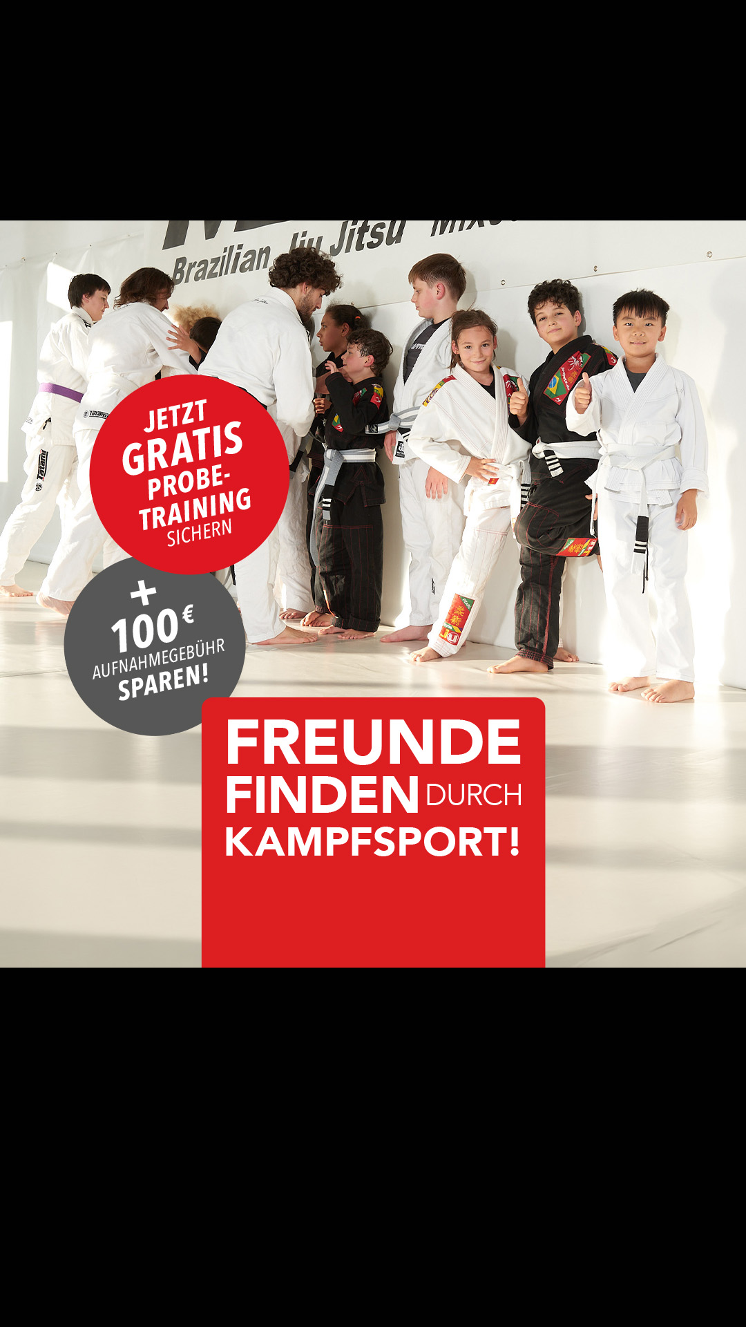 Matrix Jiu Jitsu Facebook ad: JETZT GRATIS AUSPROBIEREN und 100 € SPAREN!