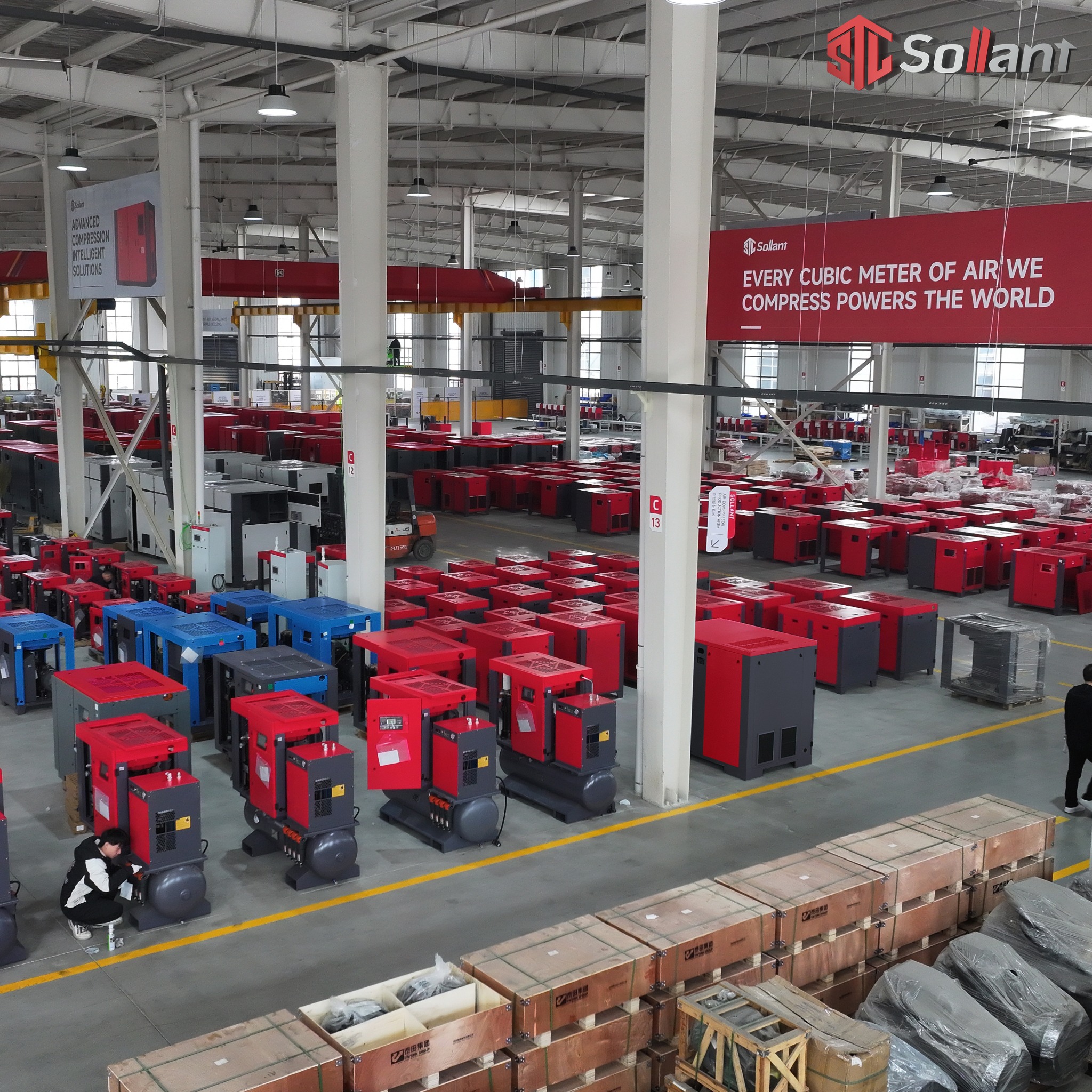 Sollant Screw Air Compressor Facebook ad: Sollant:22 Years of Powering Global Industry