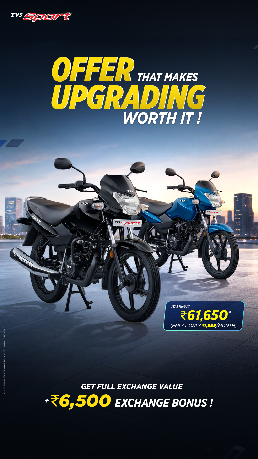 TVS Sport Facebook ad from Jul 21, 2026