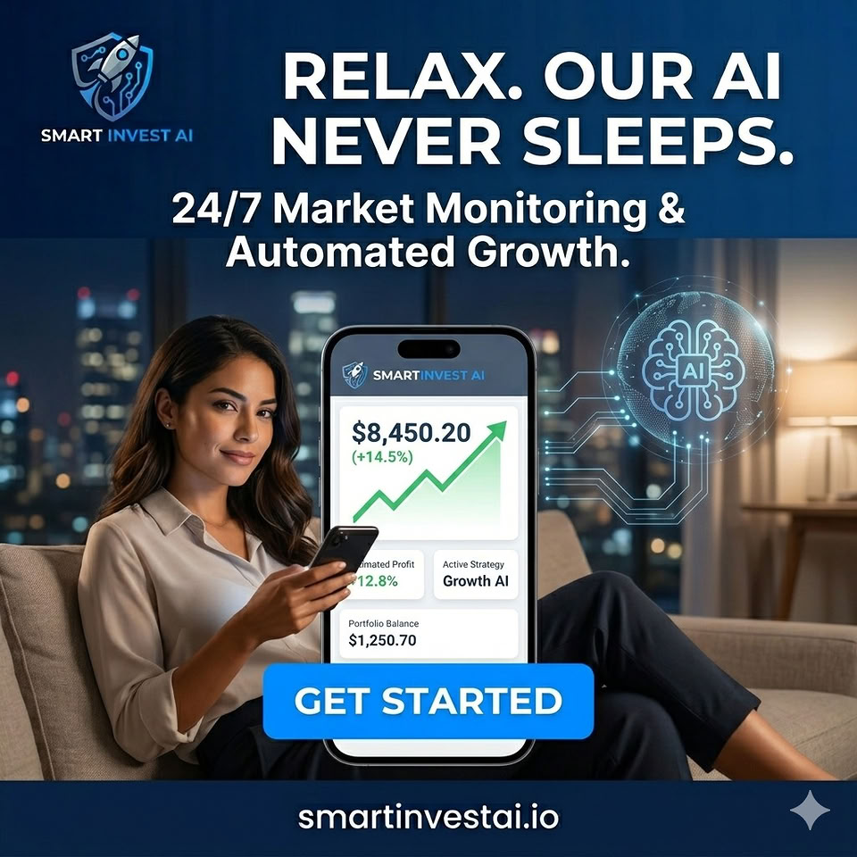 Smartinvest AI Facebook ad: The market never takes a break, and neither…