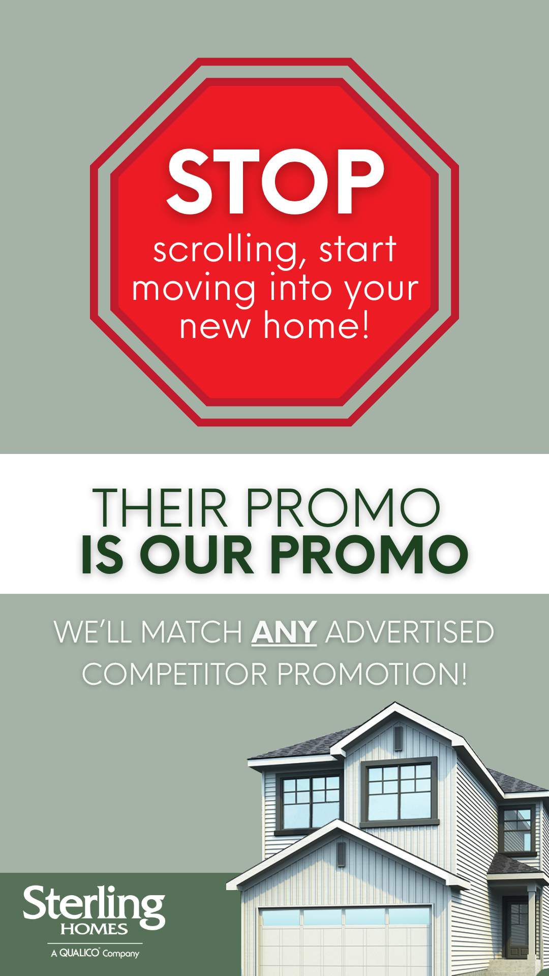 Sterling Homes Facebook ad from Oct 9, 2025