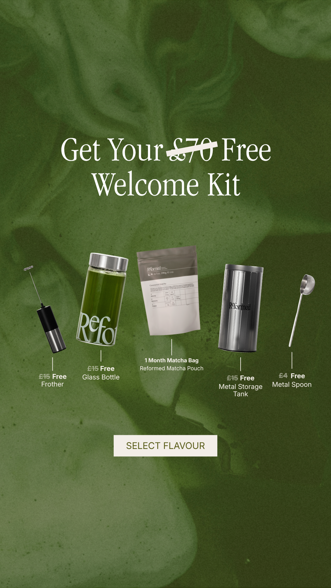 Feel Reformed Facebook ad: Elevate your Matcha