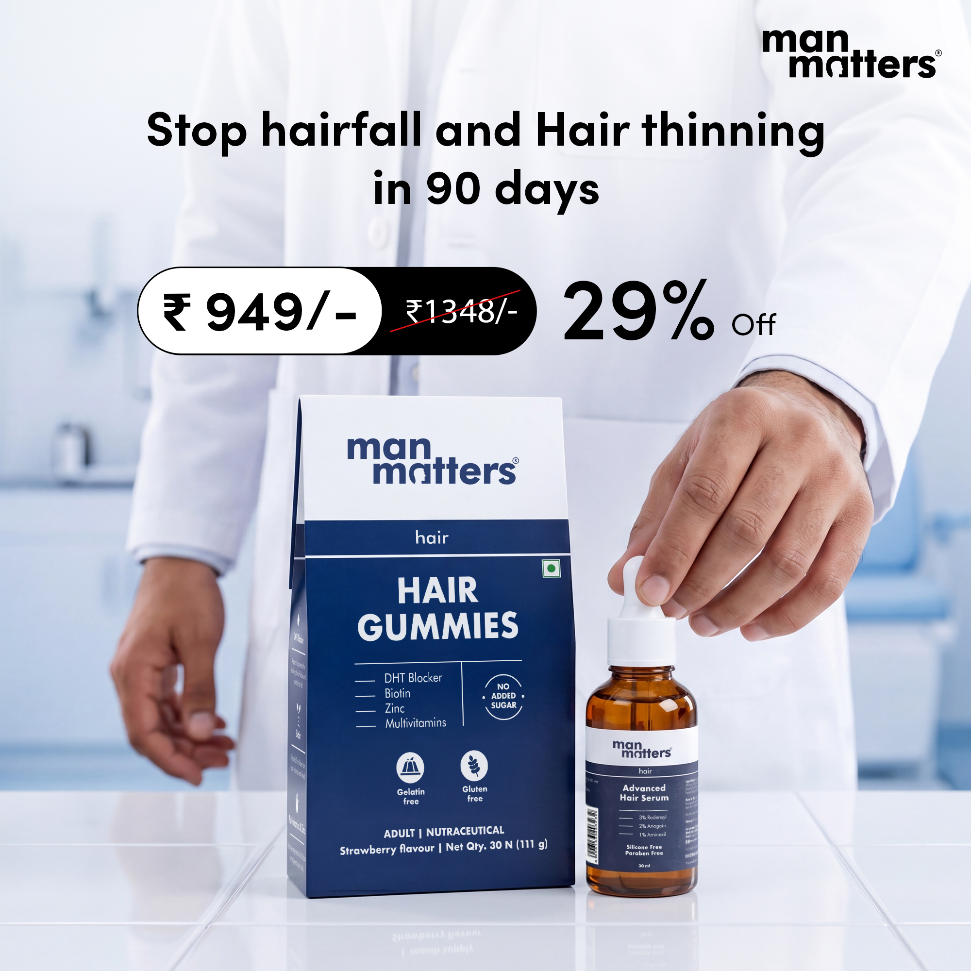 Hair Matters by Man Matters Facebook ad
