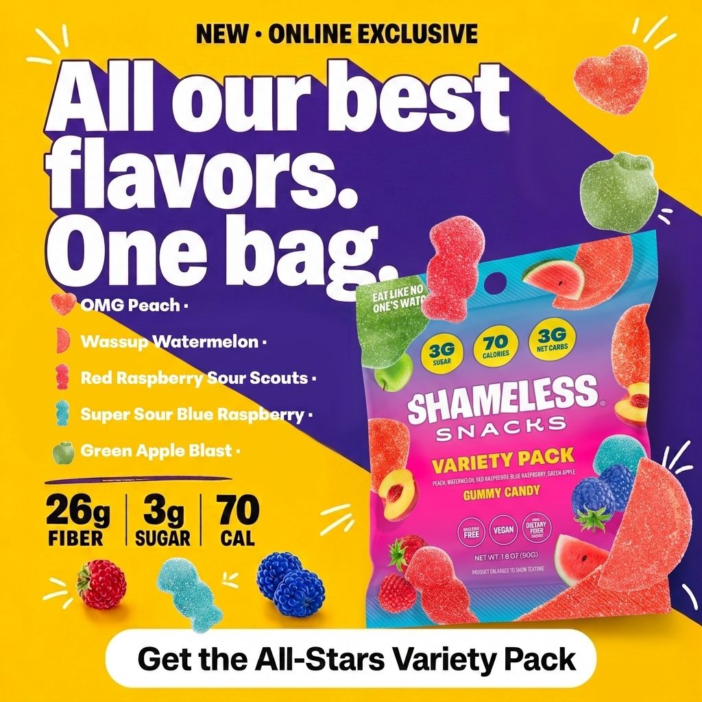 Shameless Snacks Facebook ad