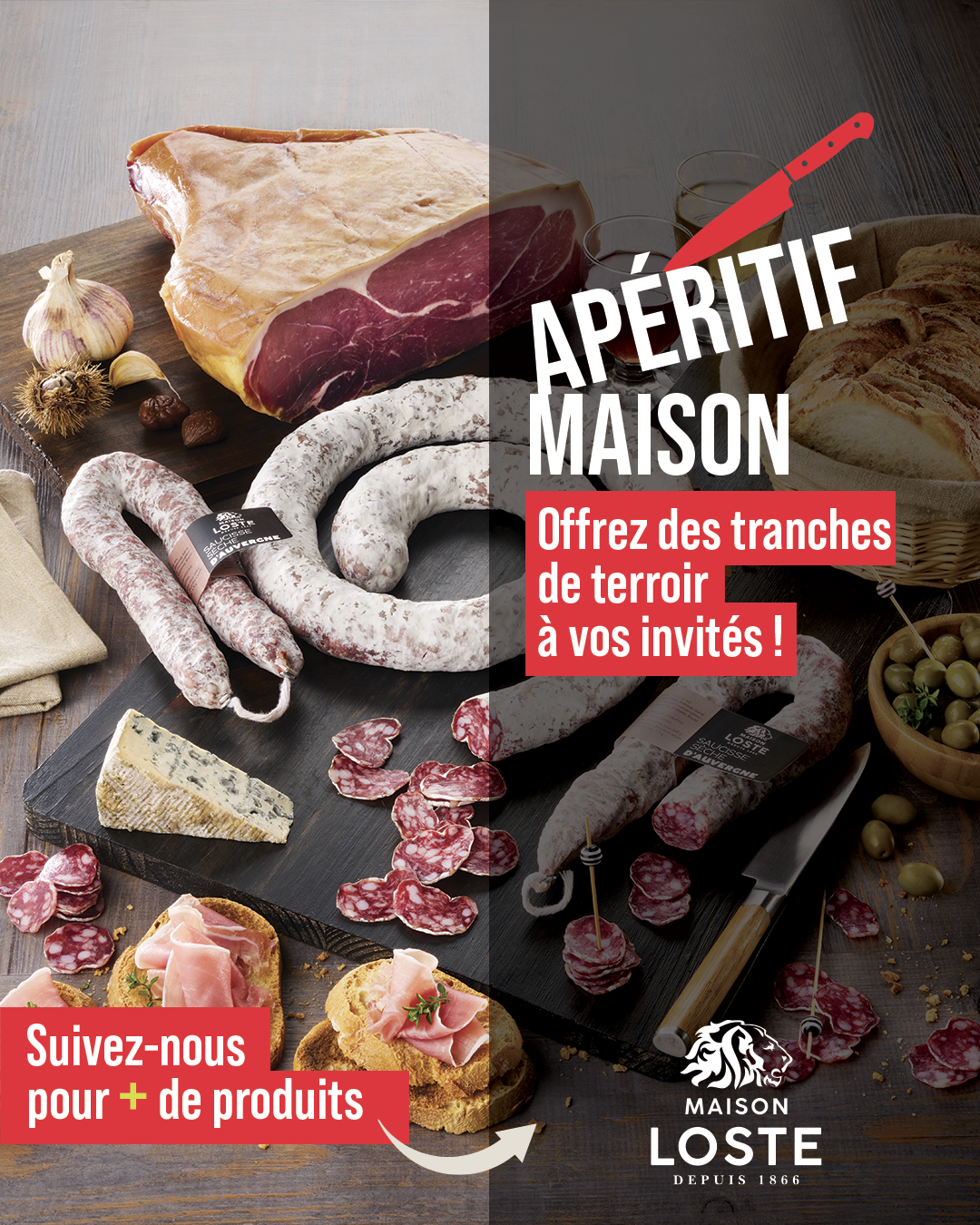 Maison Loste Facebook ad: Depuis 1866, chez Maison Loste, nous prenons plaisir…