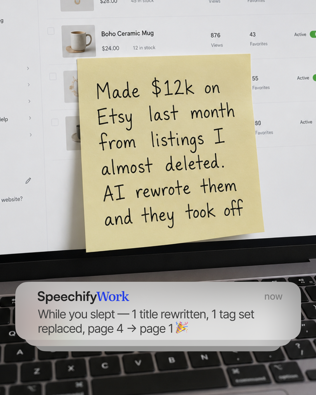 Speechify Facebook ad