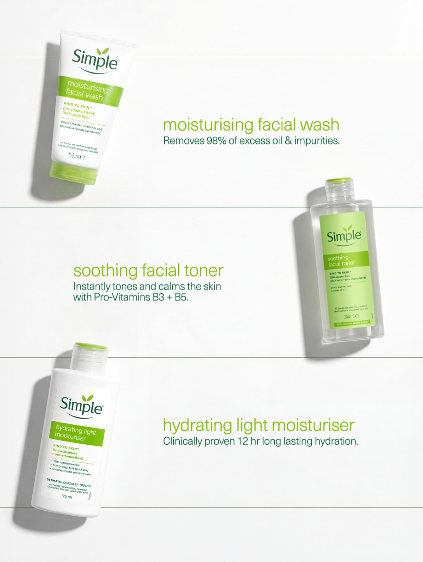 Simple Skincare Facebook ad: Simple Kind to Skin Moisturising Facial Wash 150 ml
