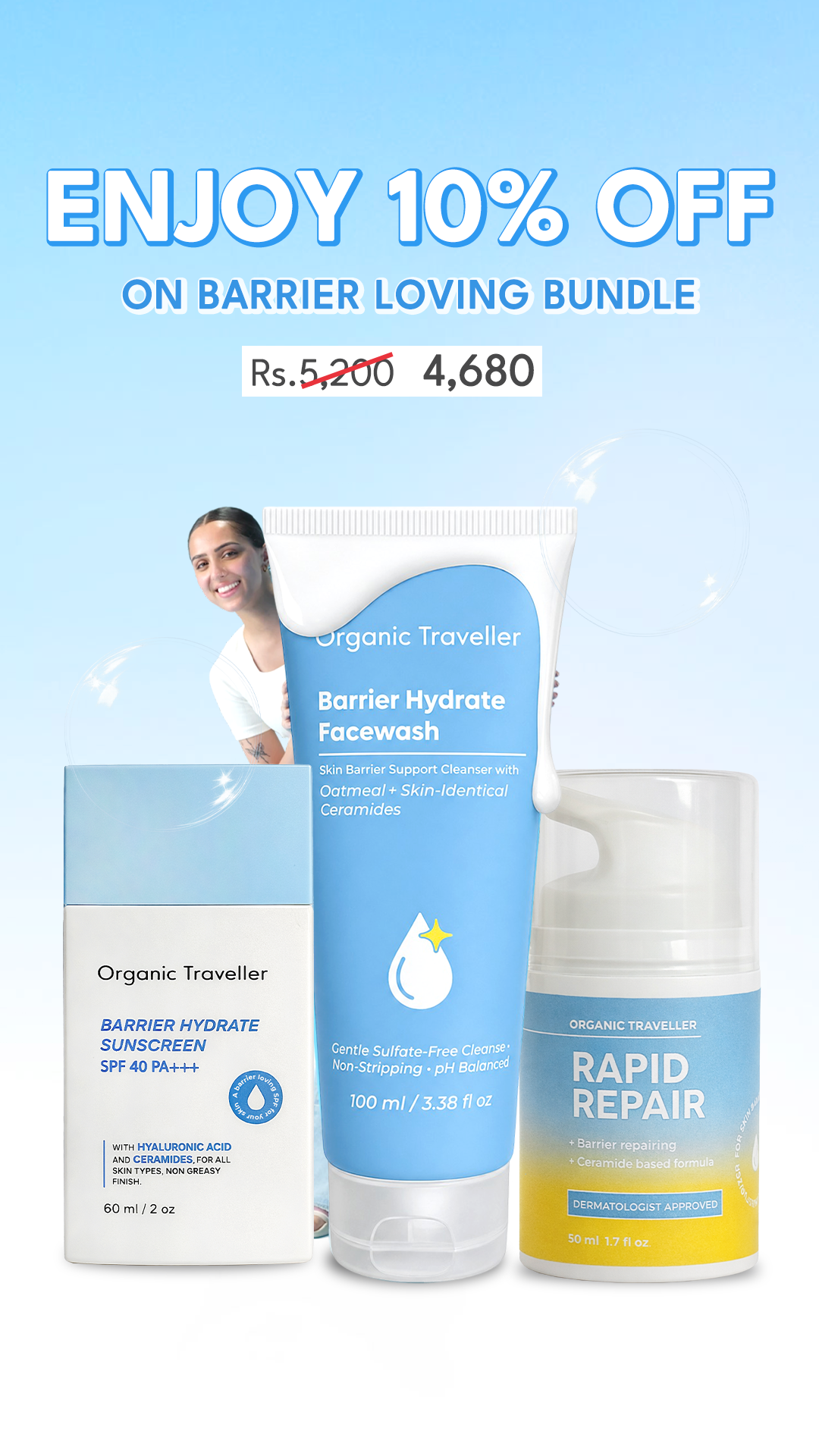 Organic Traveller - Skincare Facebook ad