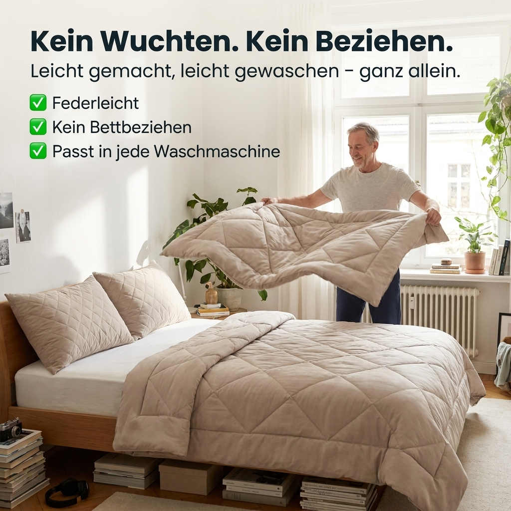 MagicSplashy Facebook ad: Nie wieder Bettwäsche wechseln