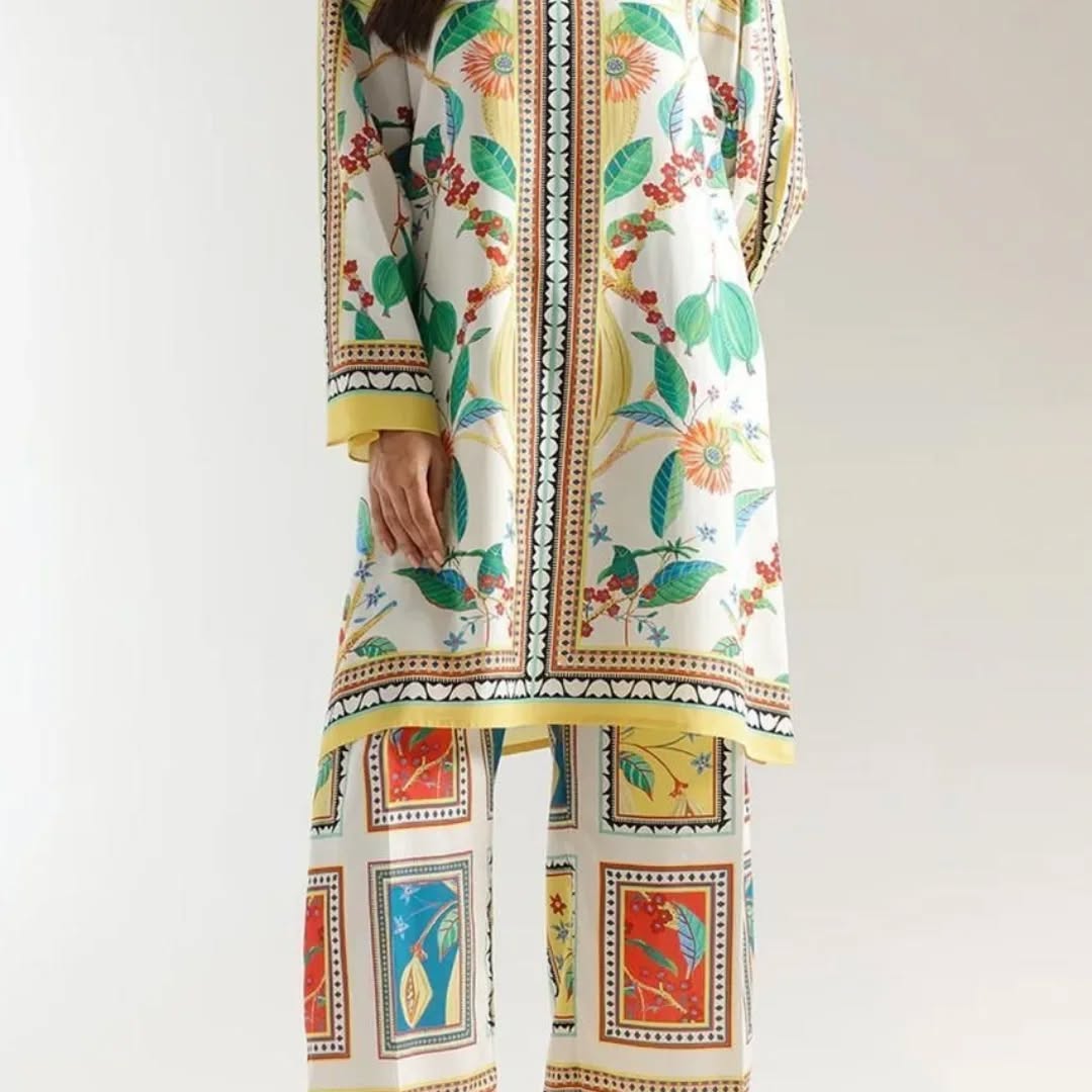 craftoria_onlinestore Facebook ad: Stylish Women's Stitched Printed Shirt and Toursers set…