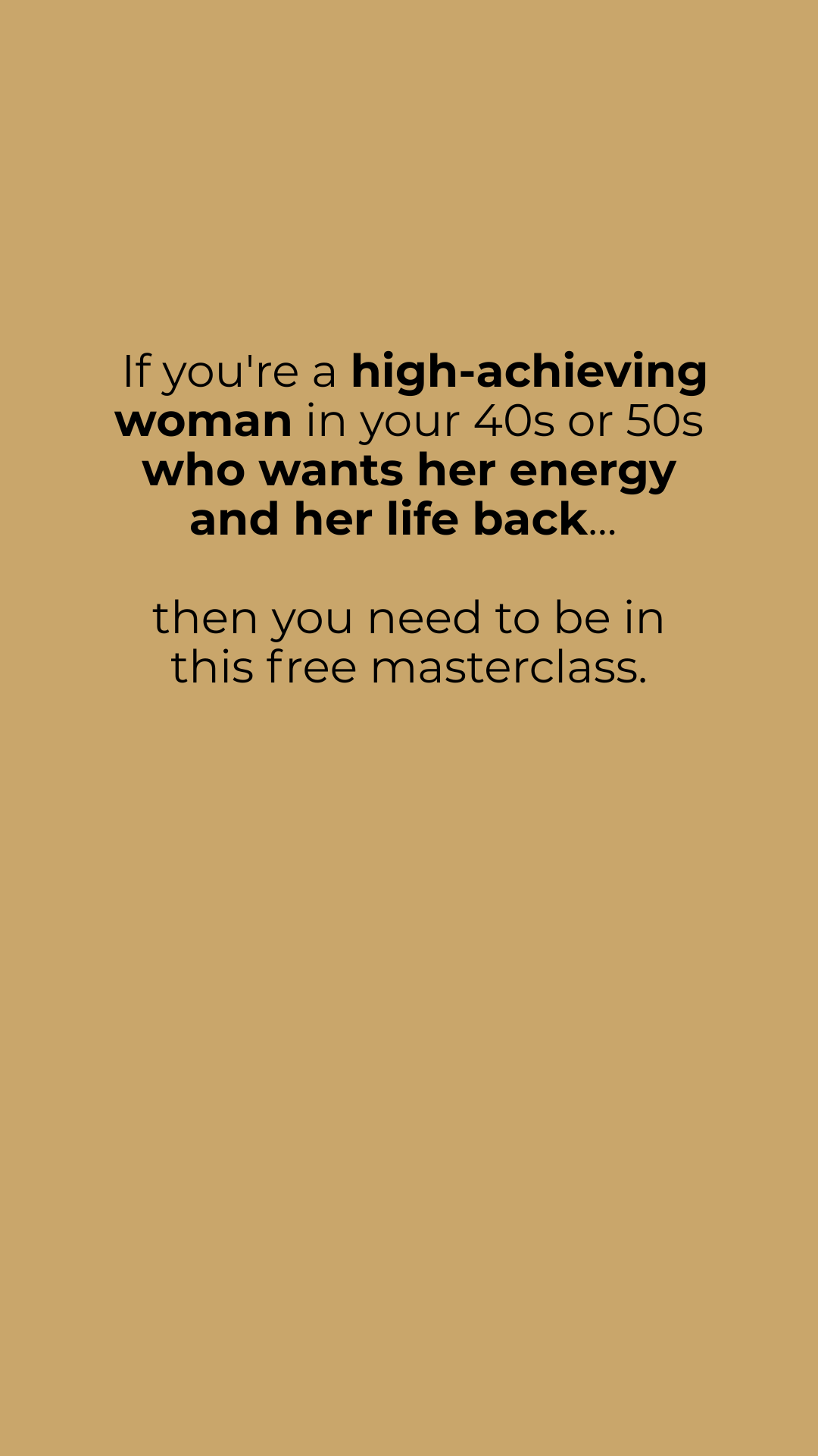 The Sovereign Legacy Group Facebook ad: Free Live Masterclass, July 30