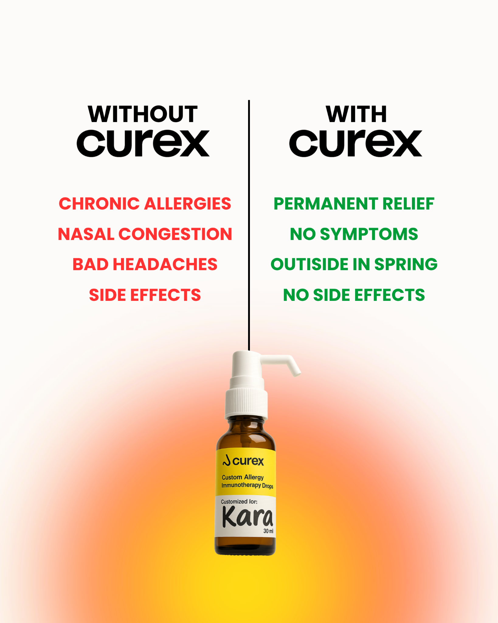 Curex Allergy Facebook ad
