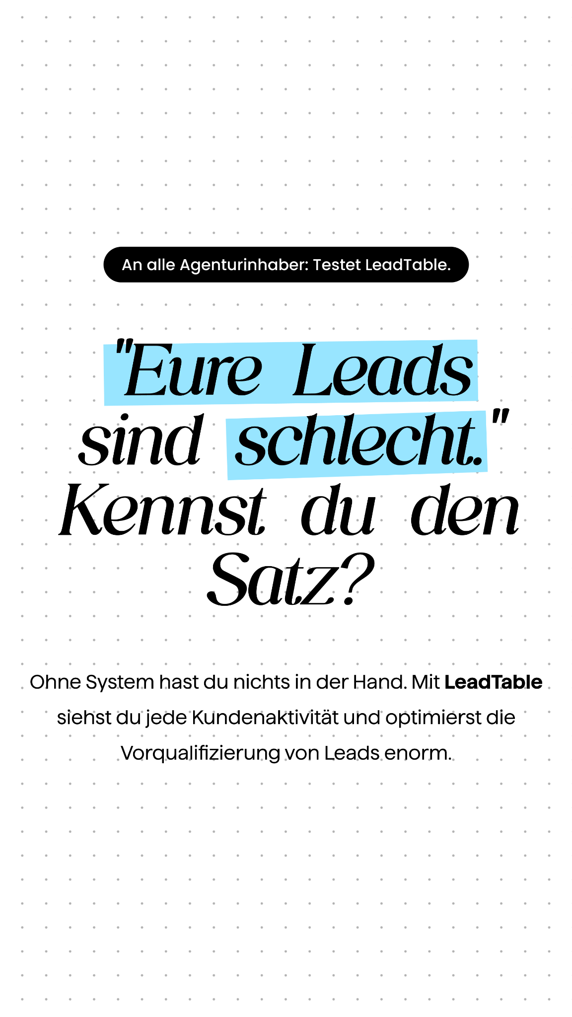 LeadTable - Agentursoftware Facebook ad