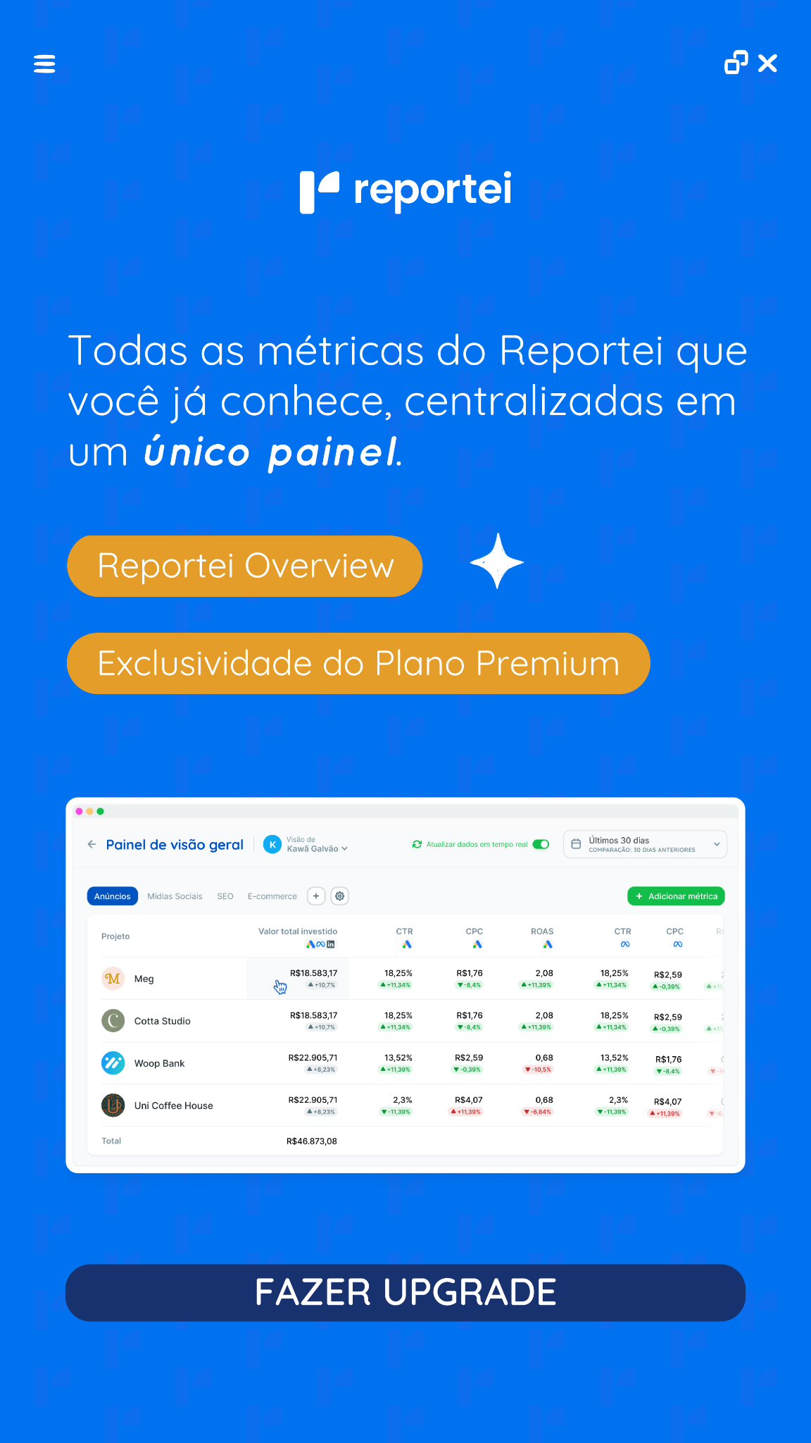 Reportei Facebook ad