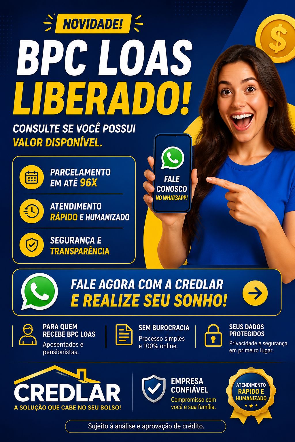 Cred Lar Serviços Financeiros Facebook ad from May 18, 2026