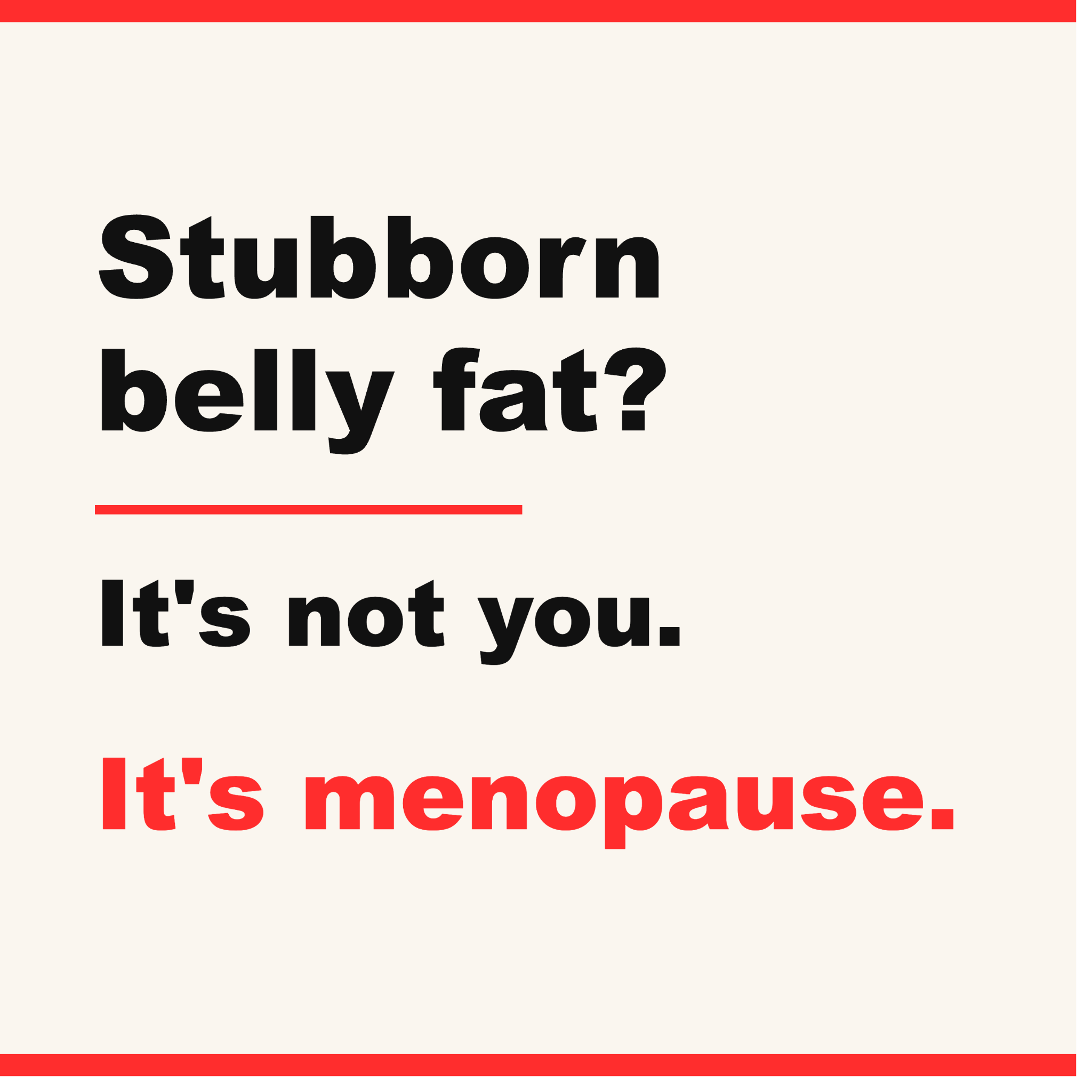 Healthy Radiant You Facebook ad: Struggling To Lose Belly Fat In Menopause?