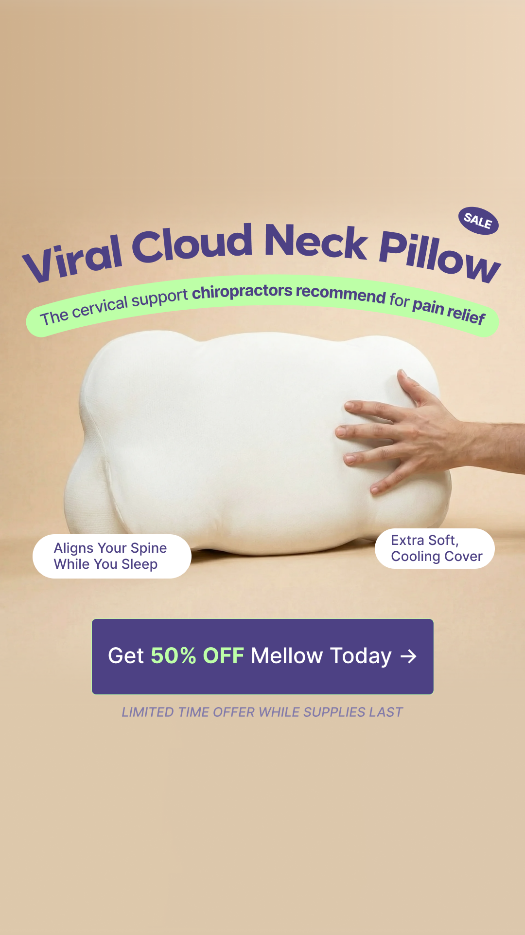 Mellow Pillows Facebook ad