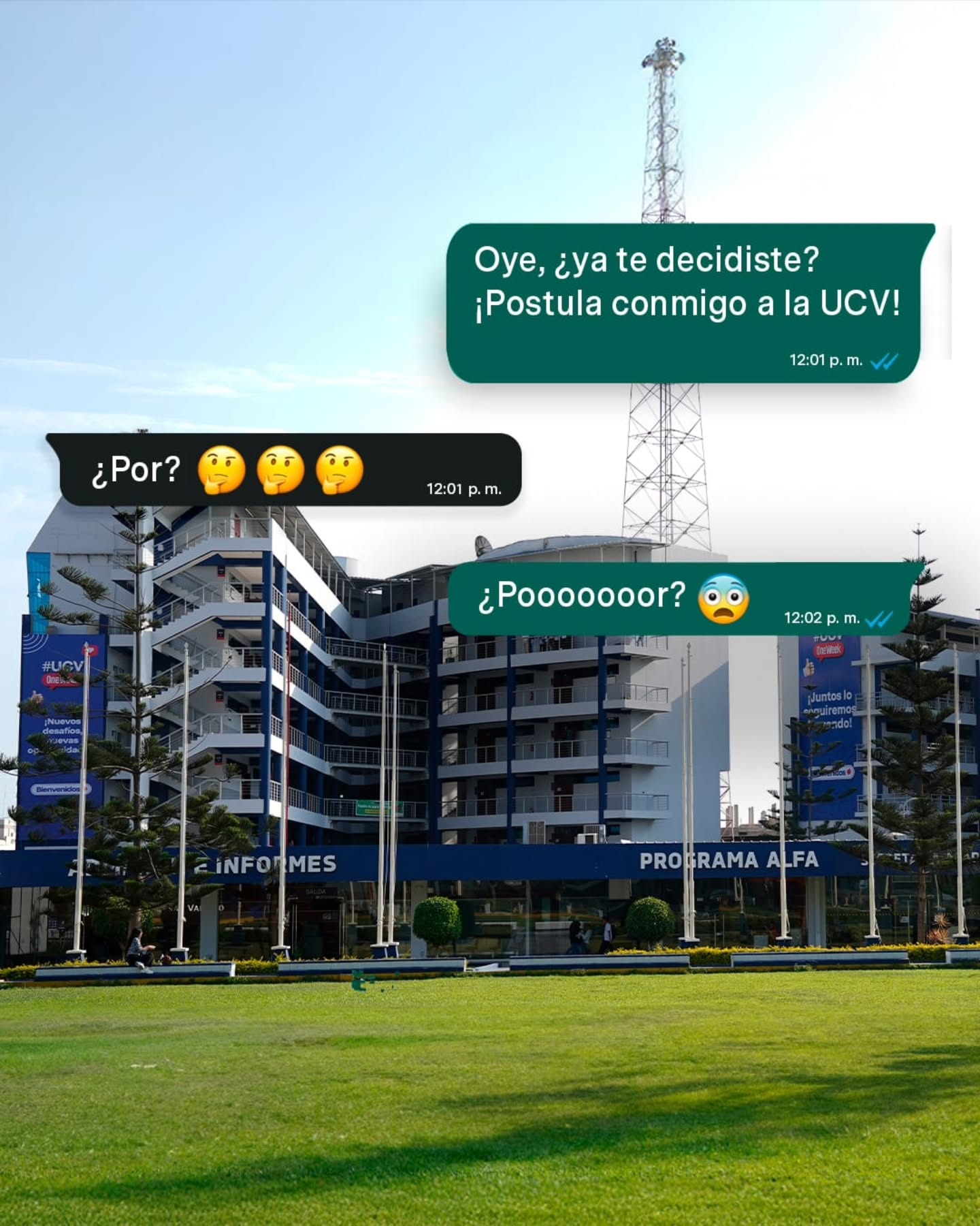 Universidad César Vallejo Facebook ad: Si te preguntan por qué elegir la UCV…