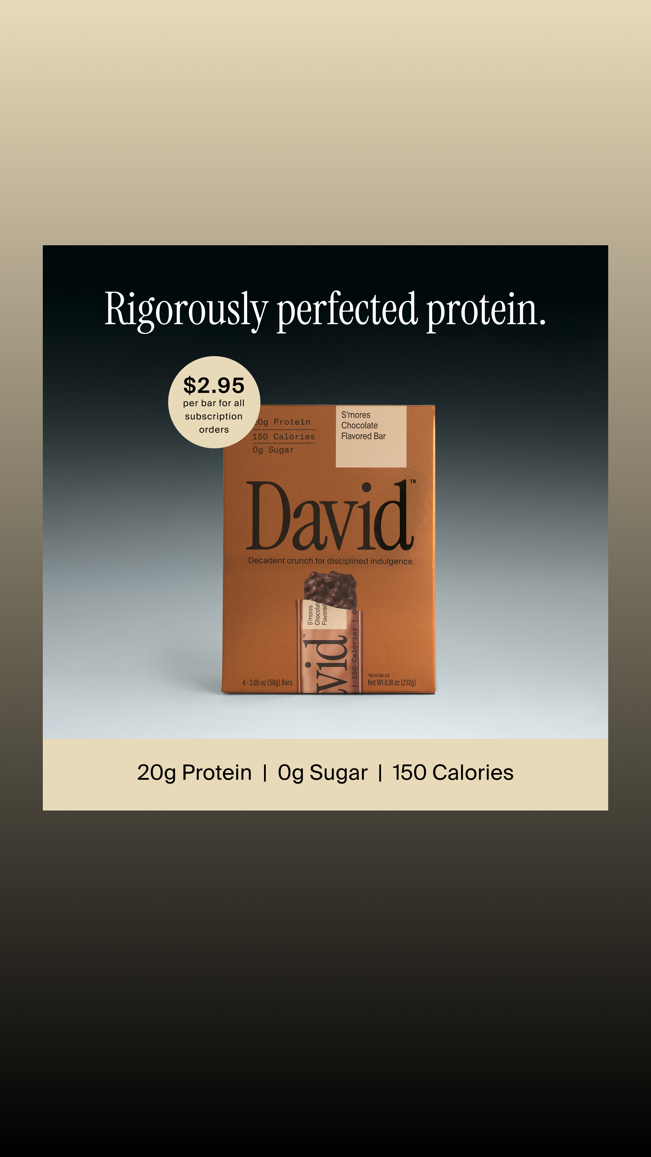 David Protein Facebook ad