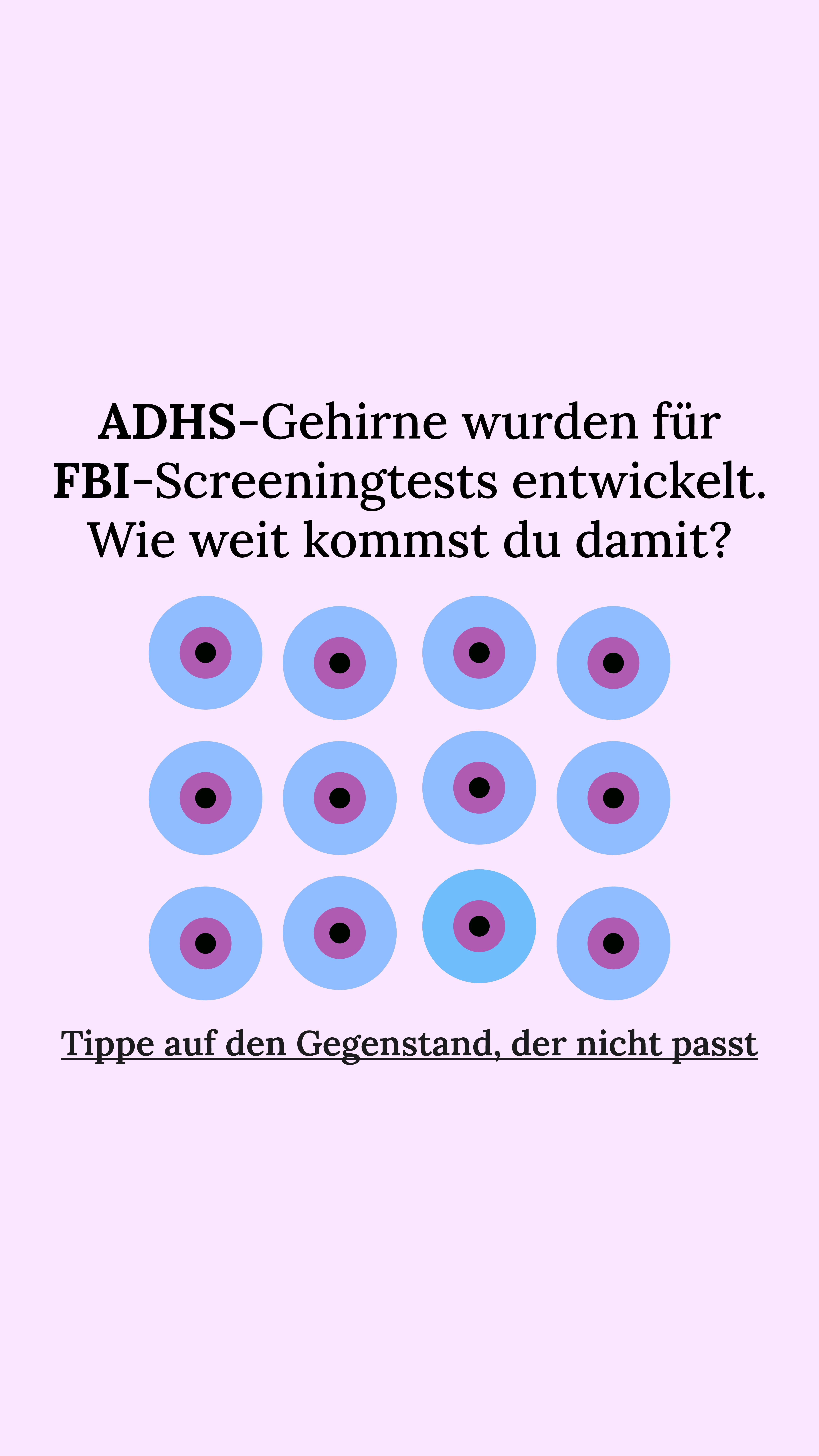 International Brain Test Facebook ad