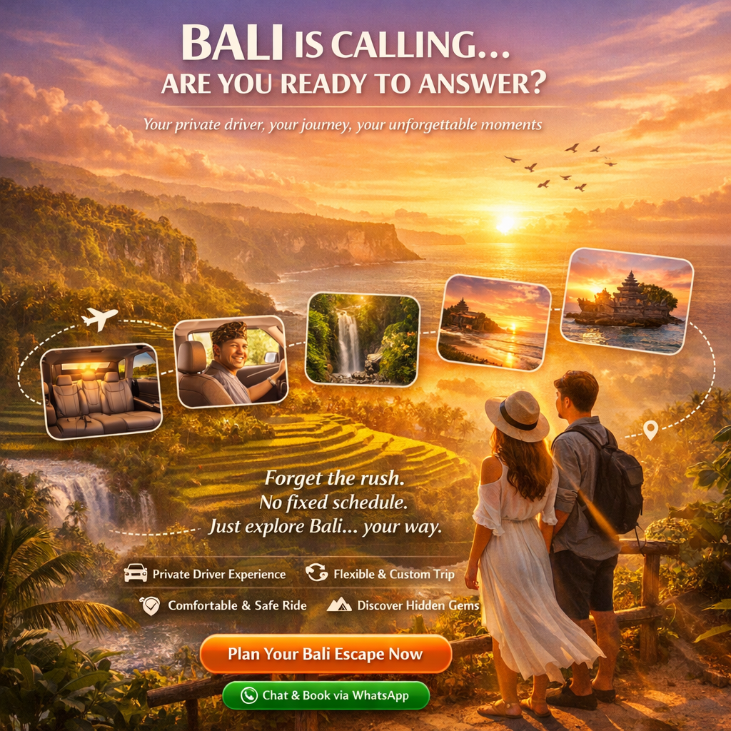 Arbalitour AndTravel Facebook ad: Private Bali Driver & Day Tours, Chat Now