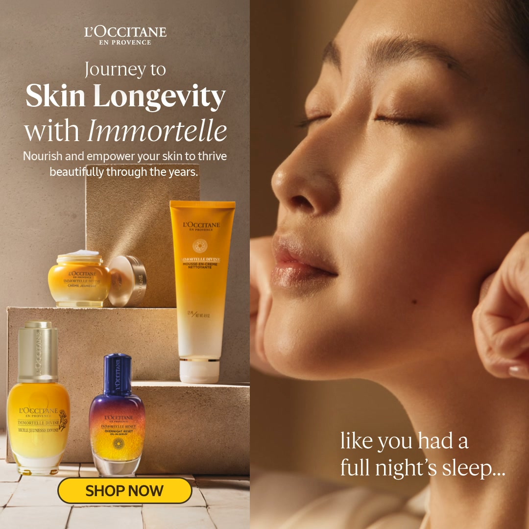L'OCCITANE en Provence Facebook ad: Immortelle Reset Collection