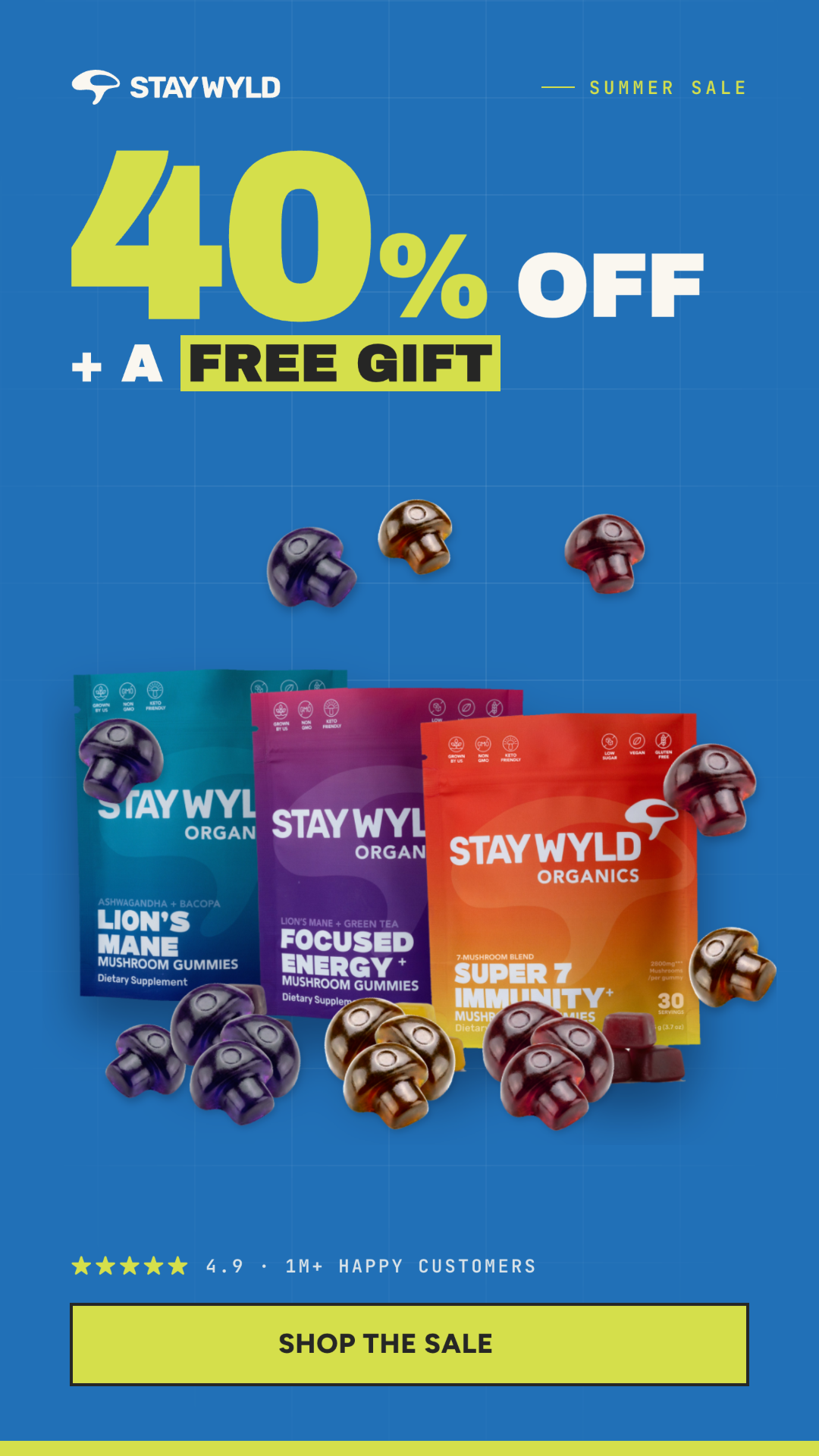 Stay Wyld Organics Facebook ad: Canadian Grown Mushroom Supplements | Stay Wyld Organics