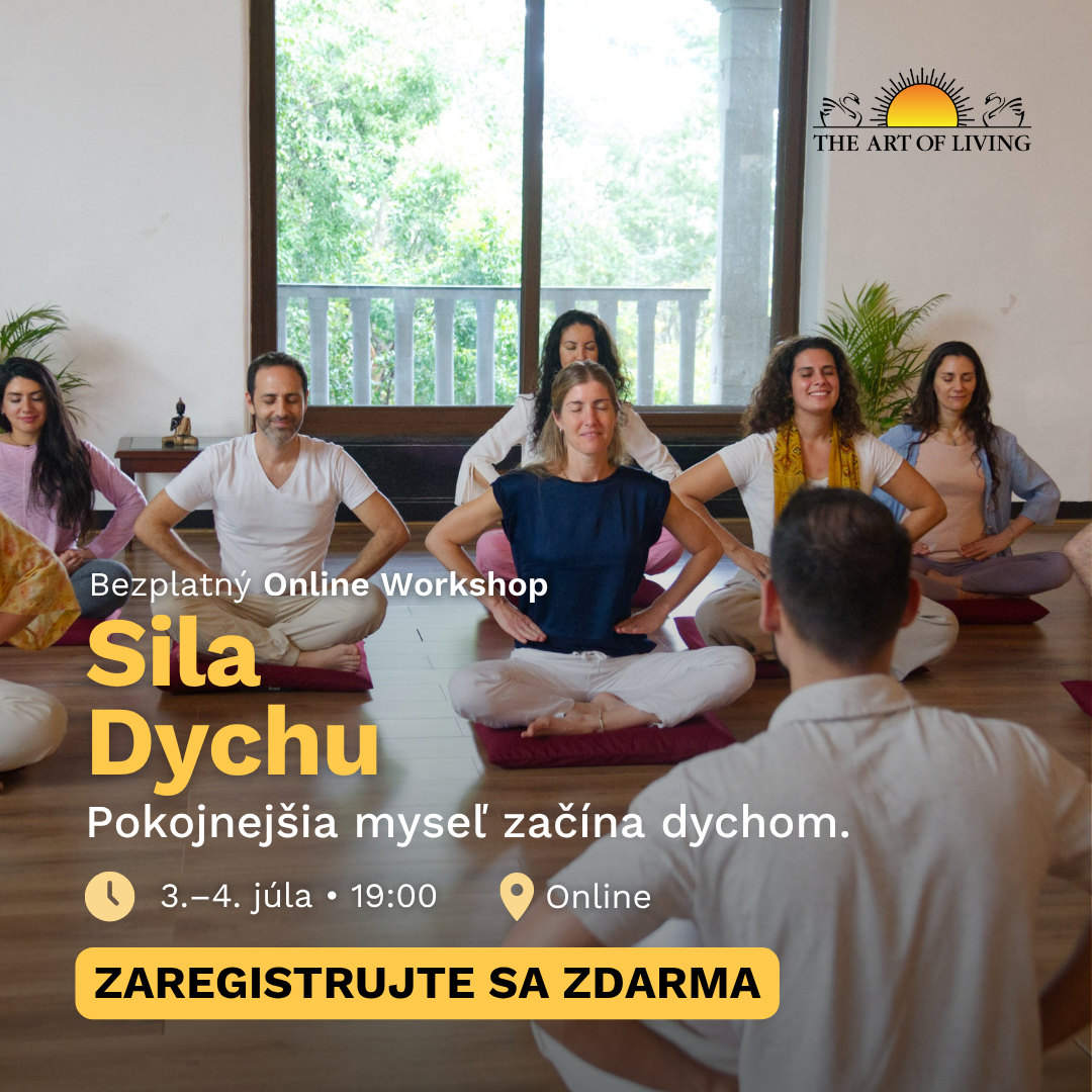 Art of Living Europe Facebook ad: Bezplatný workshop na Slovensku