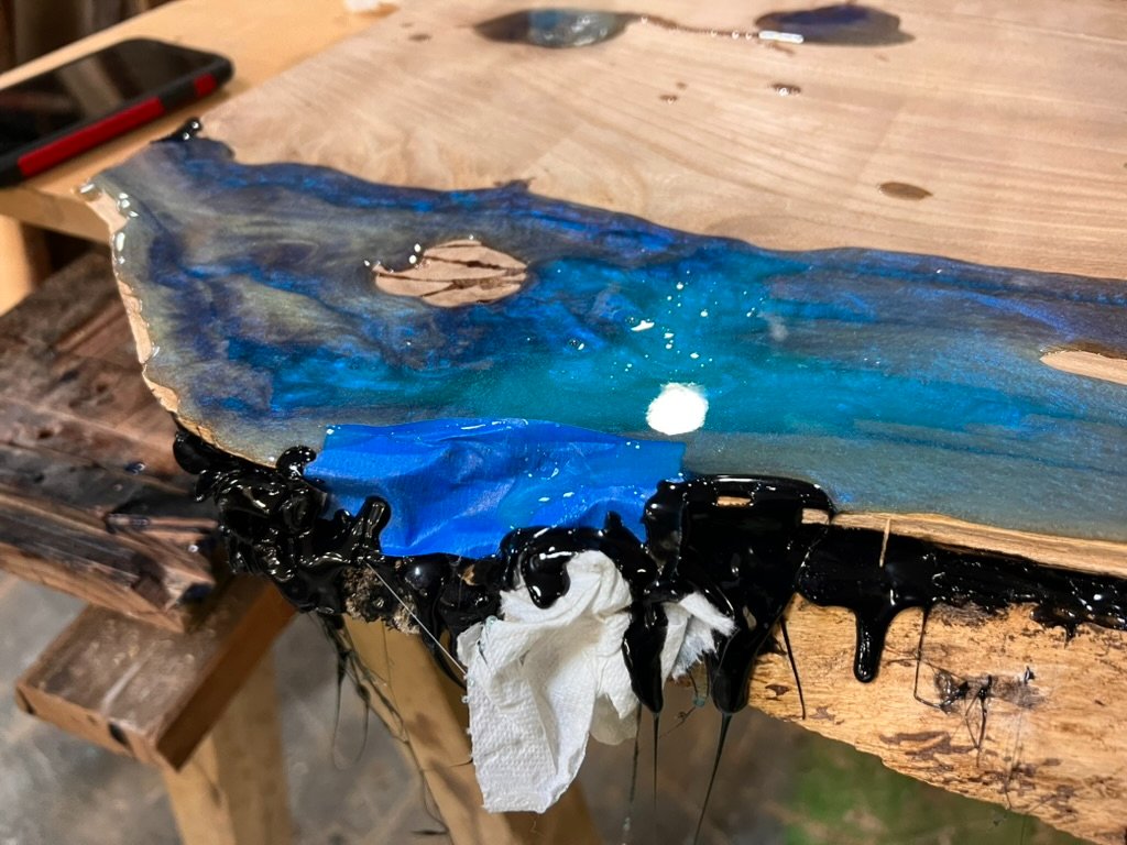 Sarah Craig Miller Facebook ad: Epoxy Tables! Colorado Grown Live Edge with AWSOME Epoxy!
