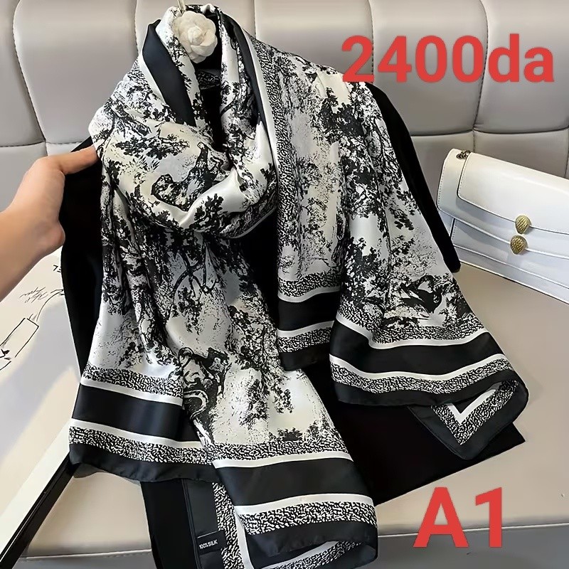Foulards Soie Laine Facebook ad: Foulards Luxieux long en soie pure 100%