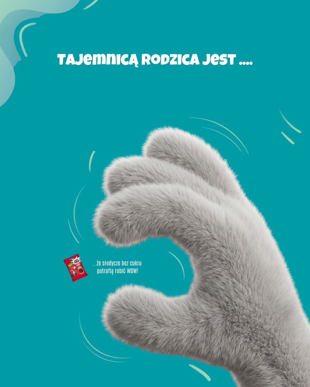 Bunny Ninja - zdrowe słodycze Facebook ad: Dziecko chce coś słodkiego.