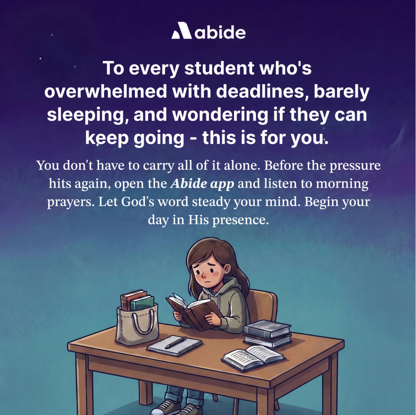 Abide from Guideposts Facebook ad
