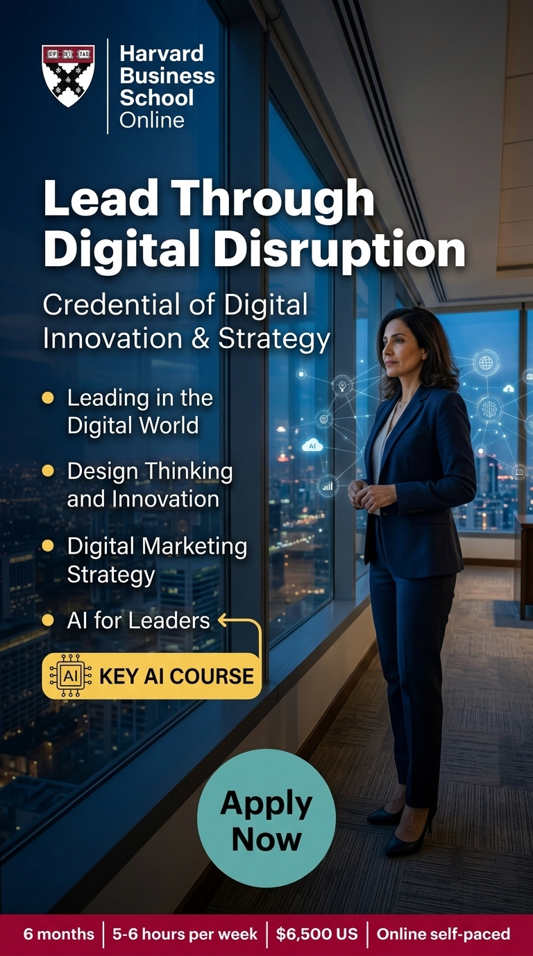 Harvard Business School Online Facebook ad