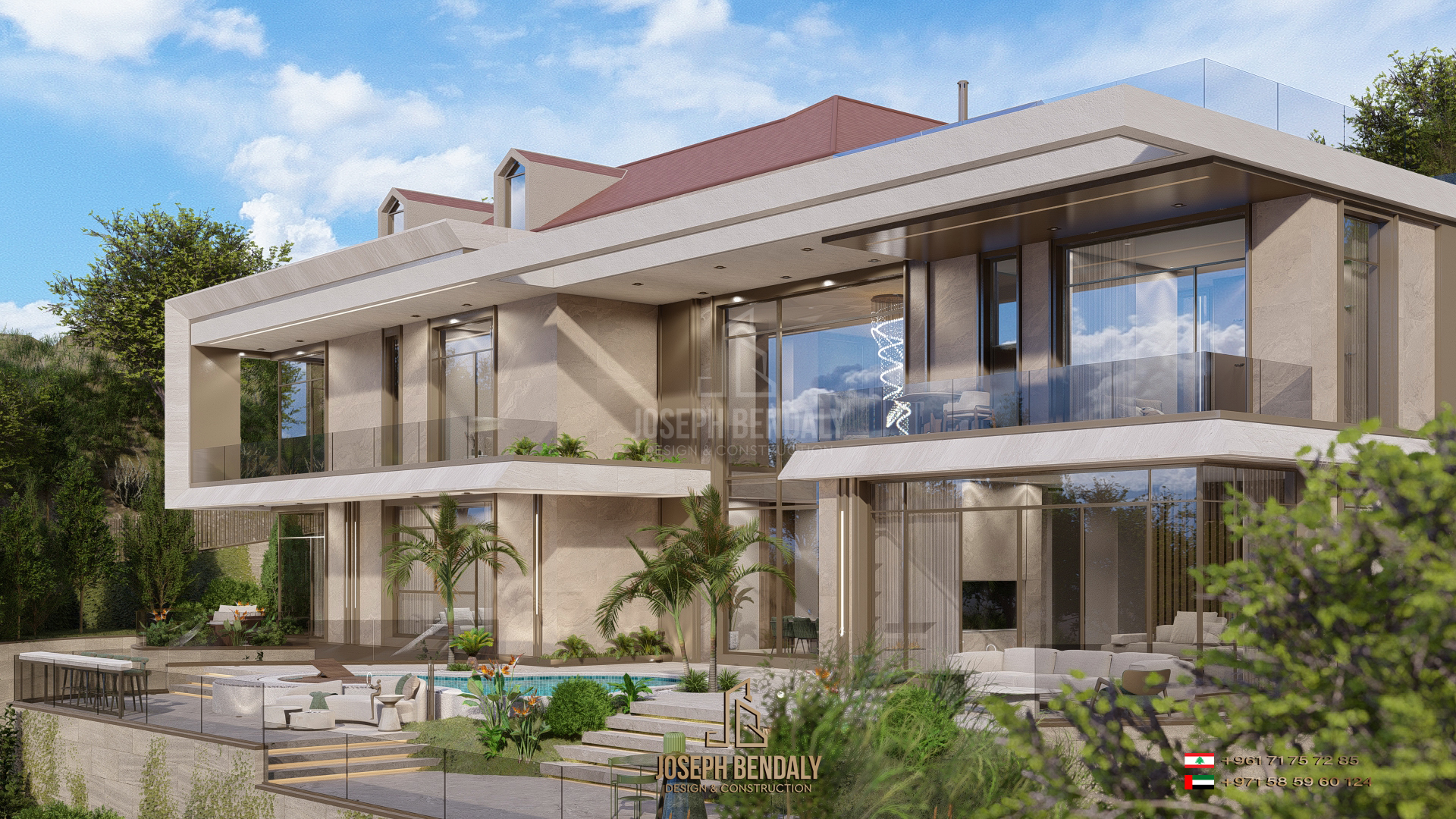 JB - Design & Construction Facebook ad: من الرخصة للمفتاح.