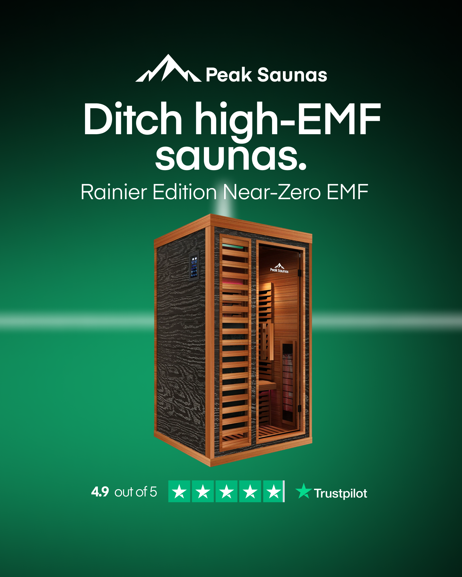 Peak Saunas Facebook ad
